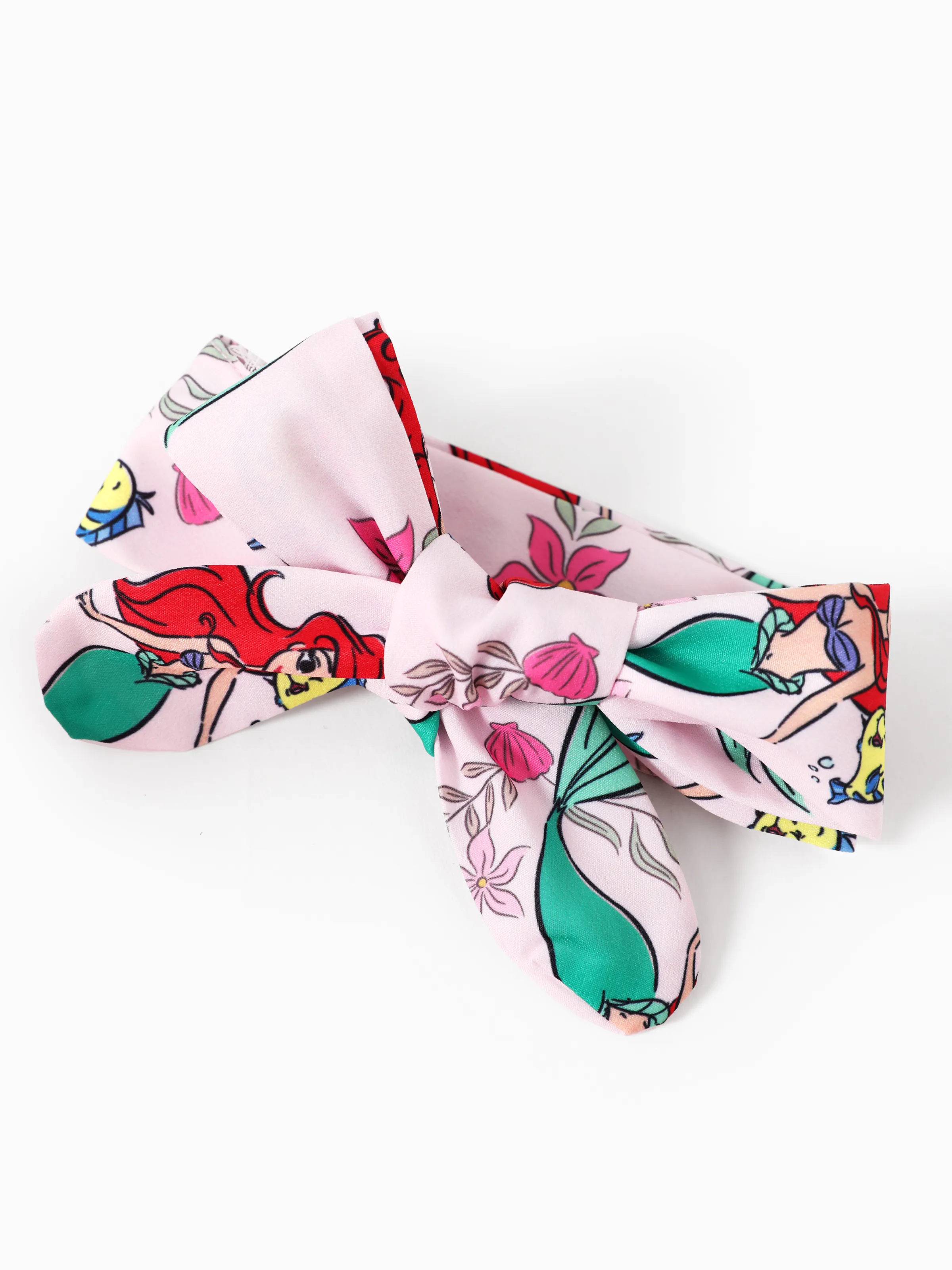 Disney Princess Baby Girl Ariel 3pcs Ruffle Romper and Pants with Headband Set Hot Pink - Image 7