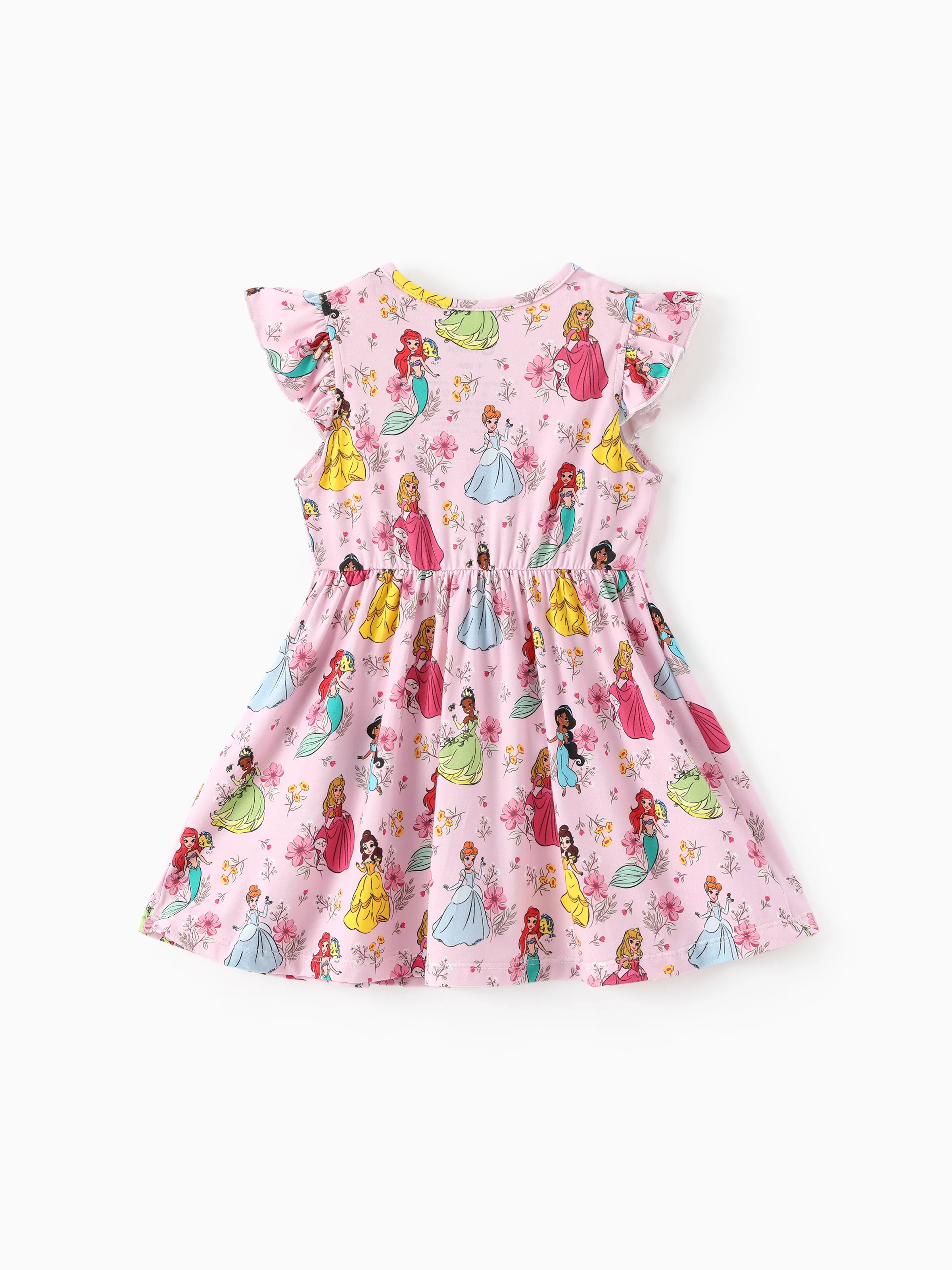 Disney Princess Baby Girl Bamboo 2-Pack Dress and Romper Set Hot Pink - Image 5