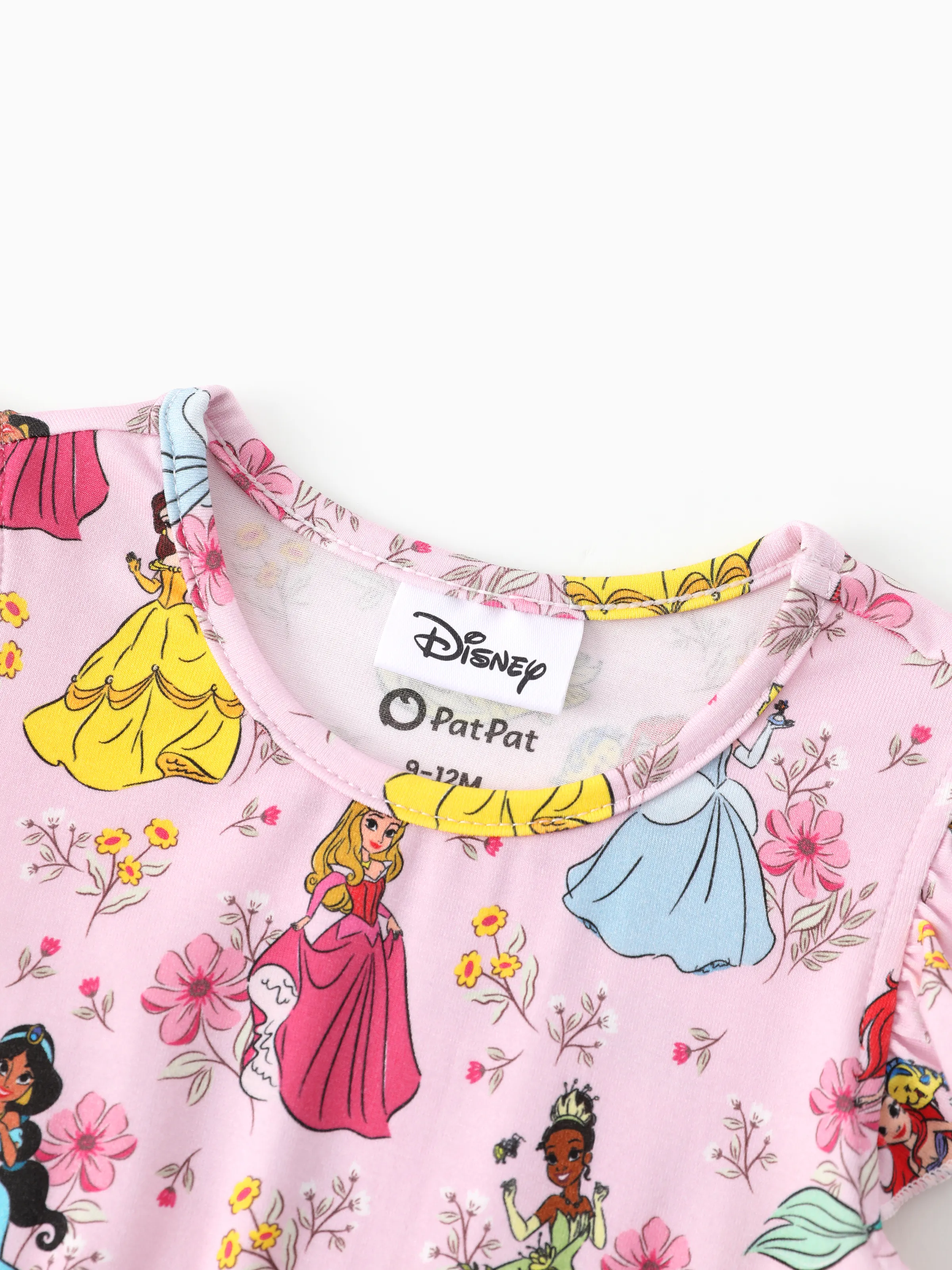 Disney Princess Baby Girl Bamboo 2-Pack Dress and Romper Set Hot Pink - Image 6