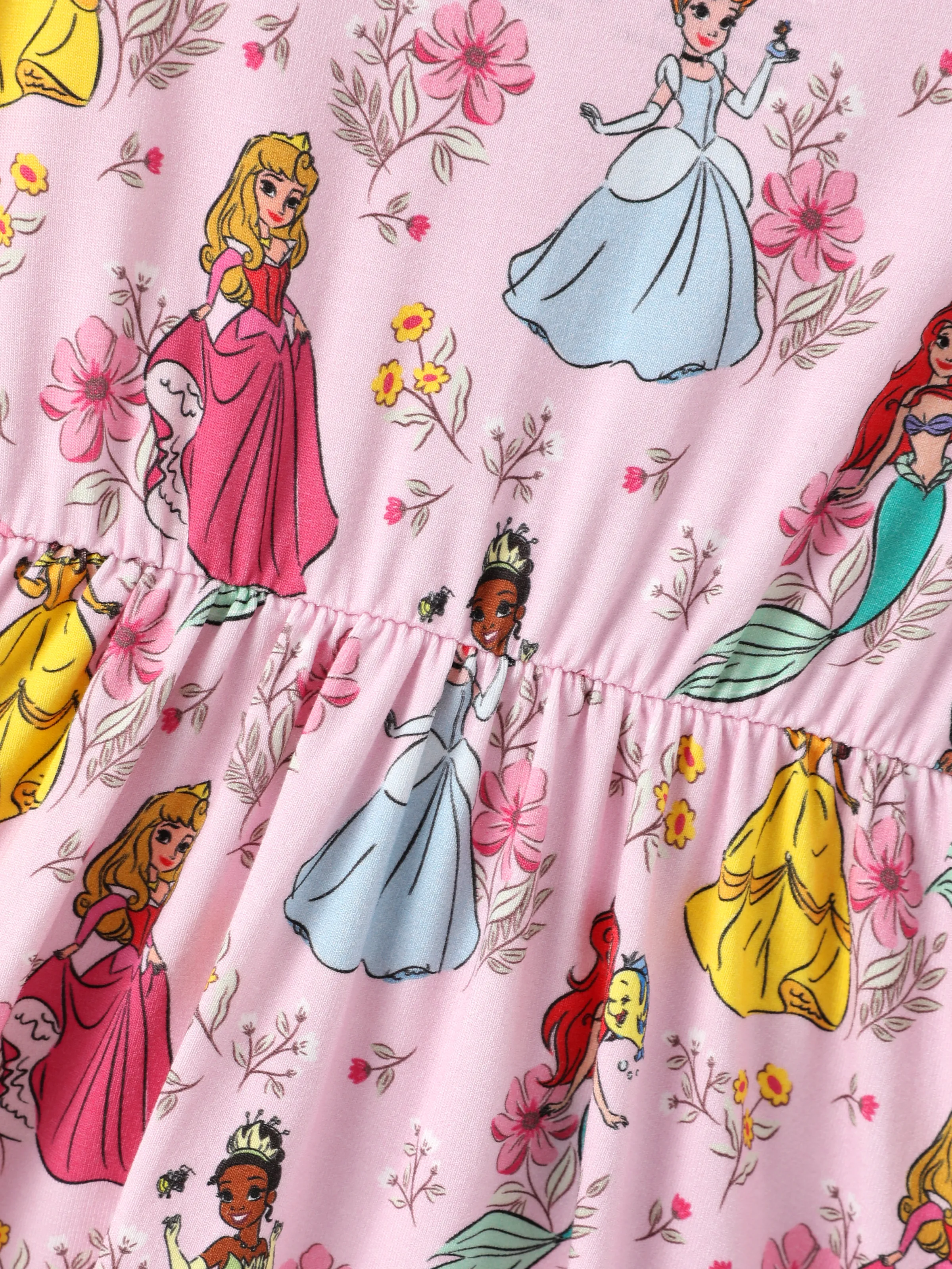 Disney Princess Baby Girl Bamboo 2-Pack Dress and Romper Set Hot Pink - Image 8