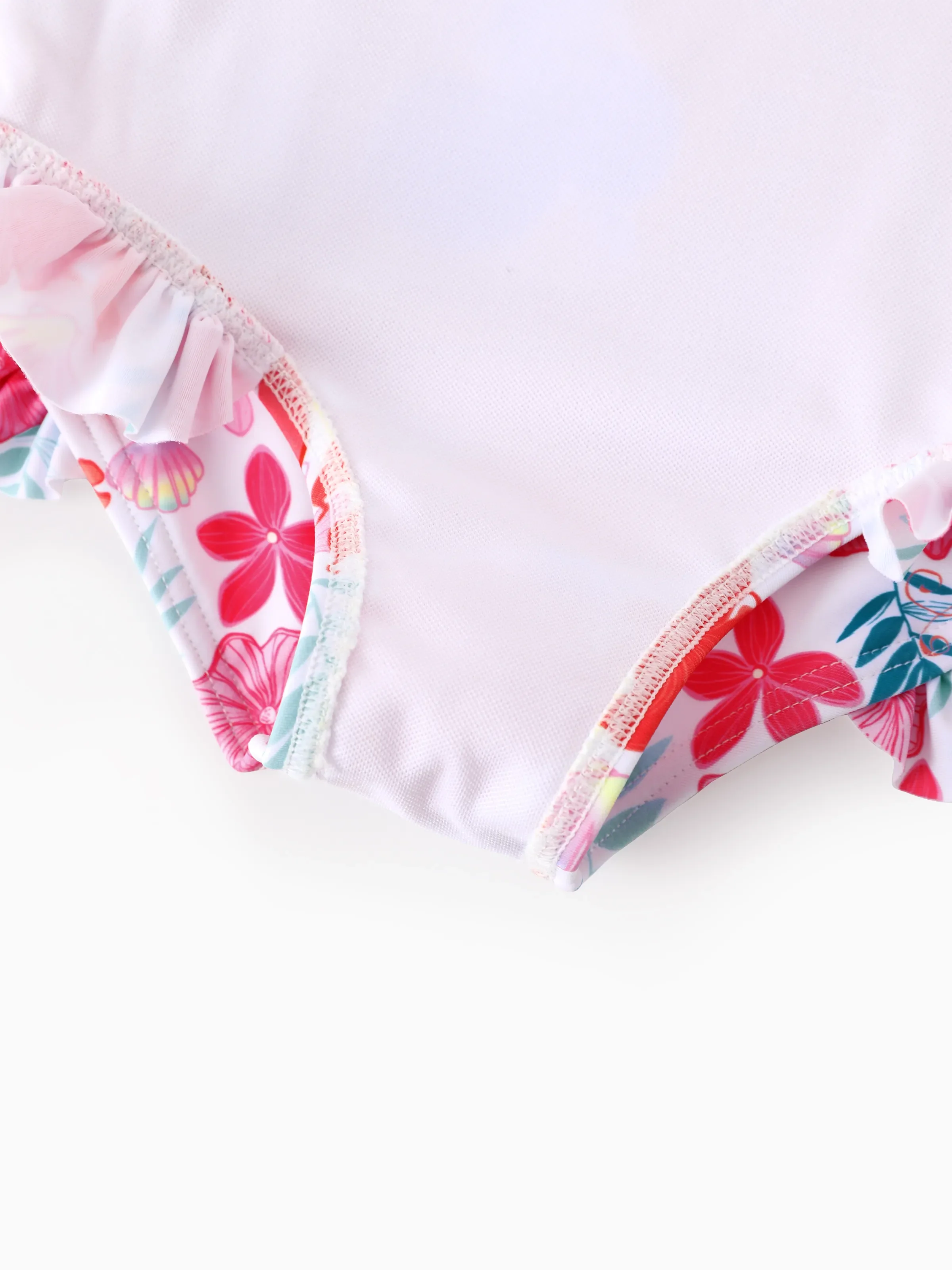 Disney Princess Baby/Toddler Girl Ariel UPF50+ Bow-tie Straps Ruffled Swimsuit Multi Color - Image 6