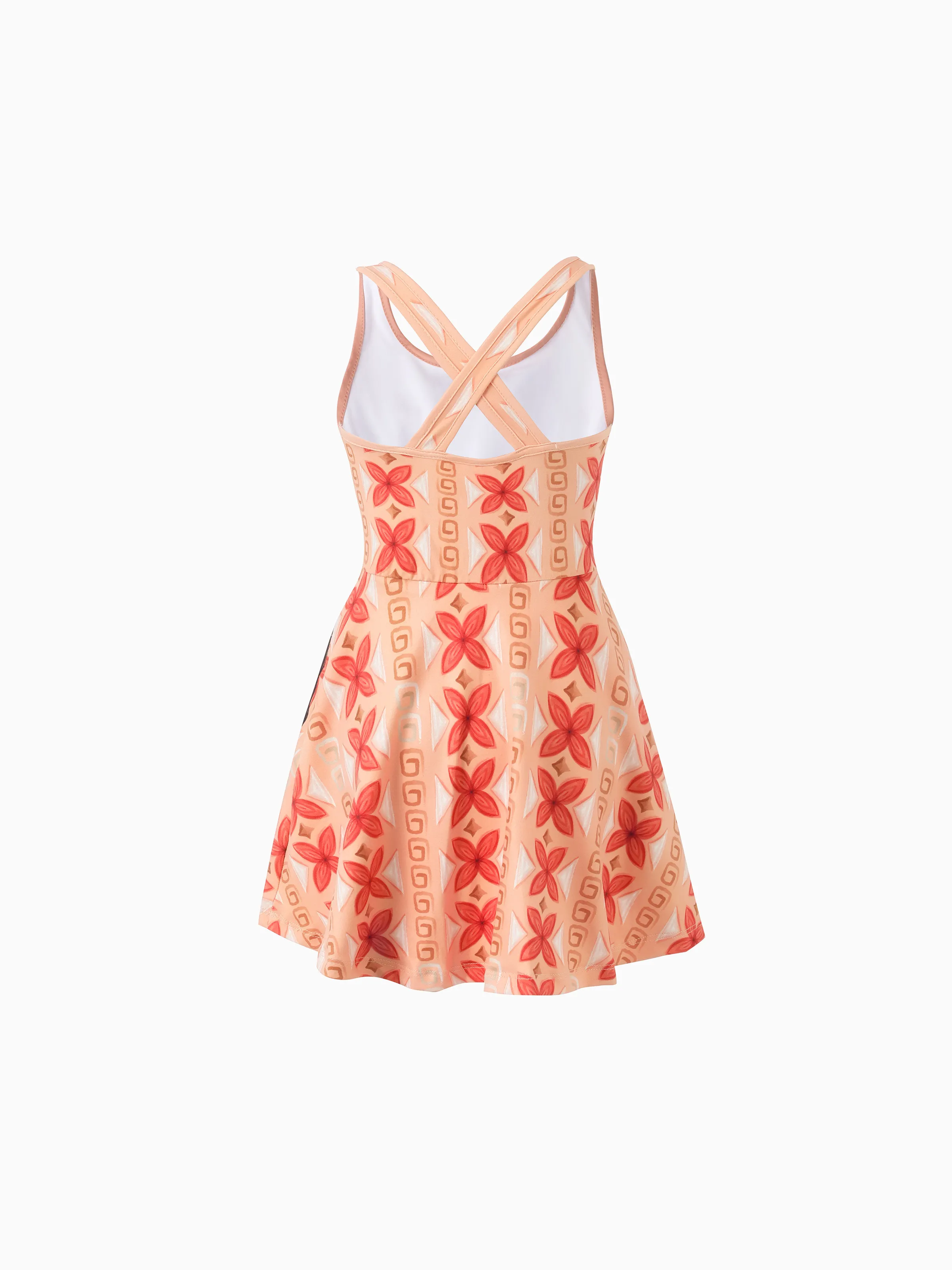 Disney Princess Daddy & Daughter Moana Sporty Dress with Built-in Shorts & Pockets/ Cotton Top Orange - Image 14