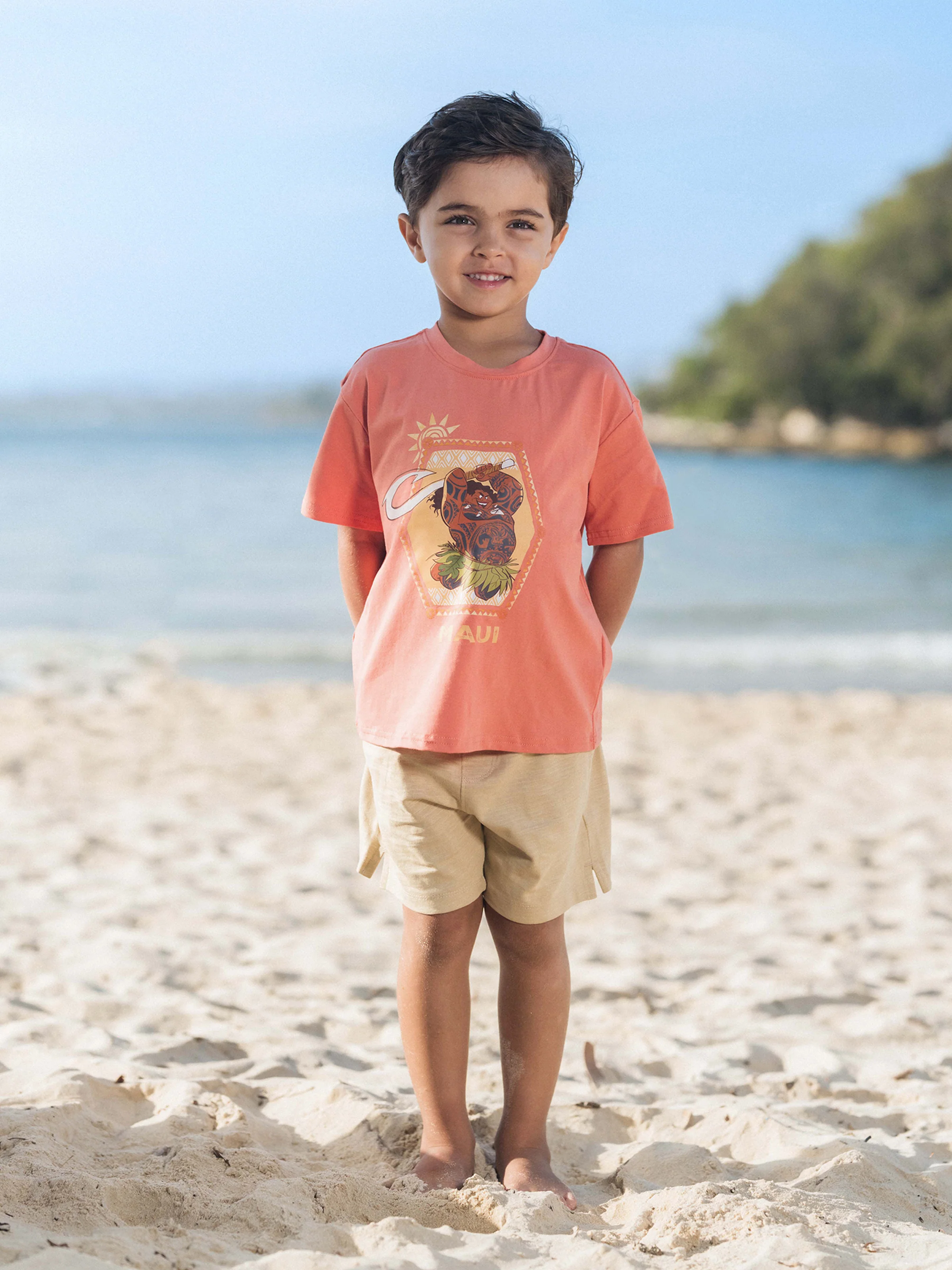 Disney Princess Matching Family Moana Sporty Dress with Built-in Shorts & Pockets/ Cotton Top Orange - Image 16