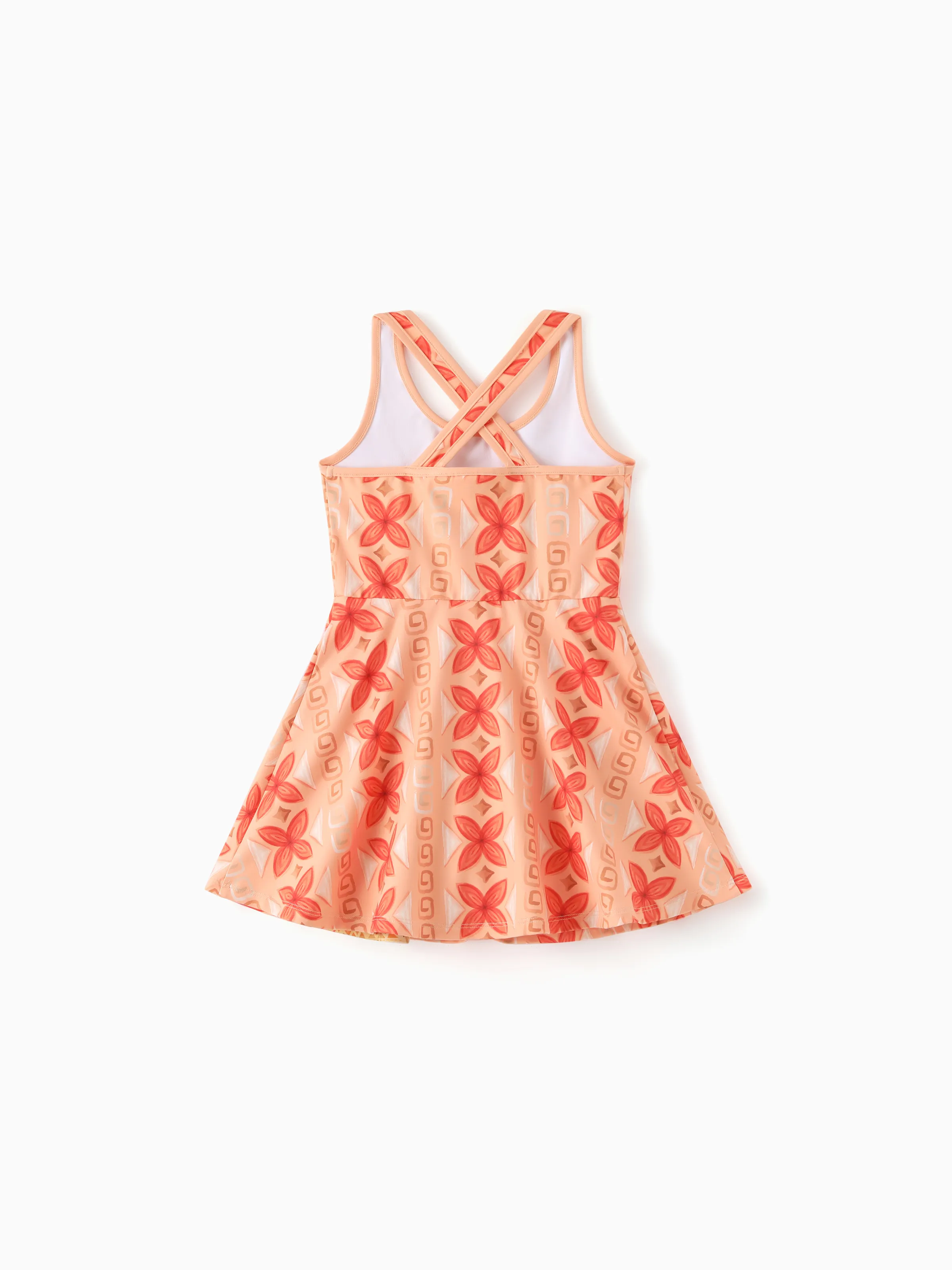 Disney Princess Matching Family Moana Sporty Dress with Built-in Shorts & Pockets/ Cotton Top Orange - Image 12