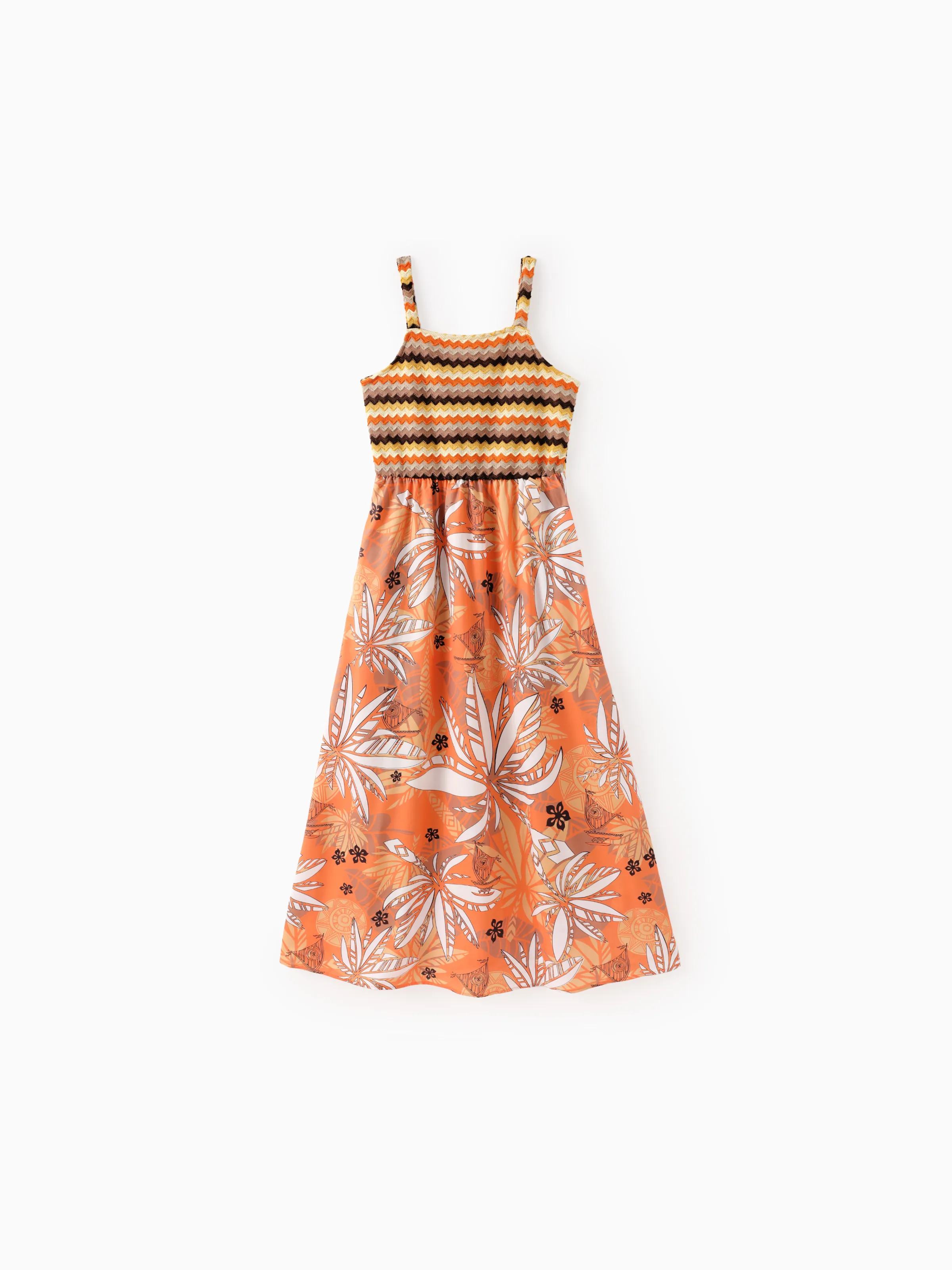 Disney Princess Mommy & me Moana Palm Leaf Tropical Crochet Sleeveless Dress Yellow - Image 3