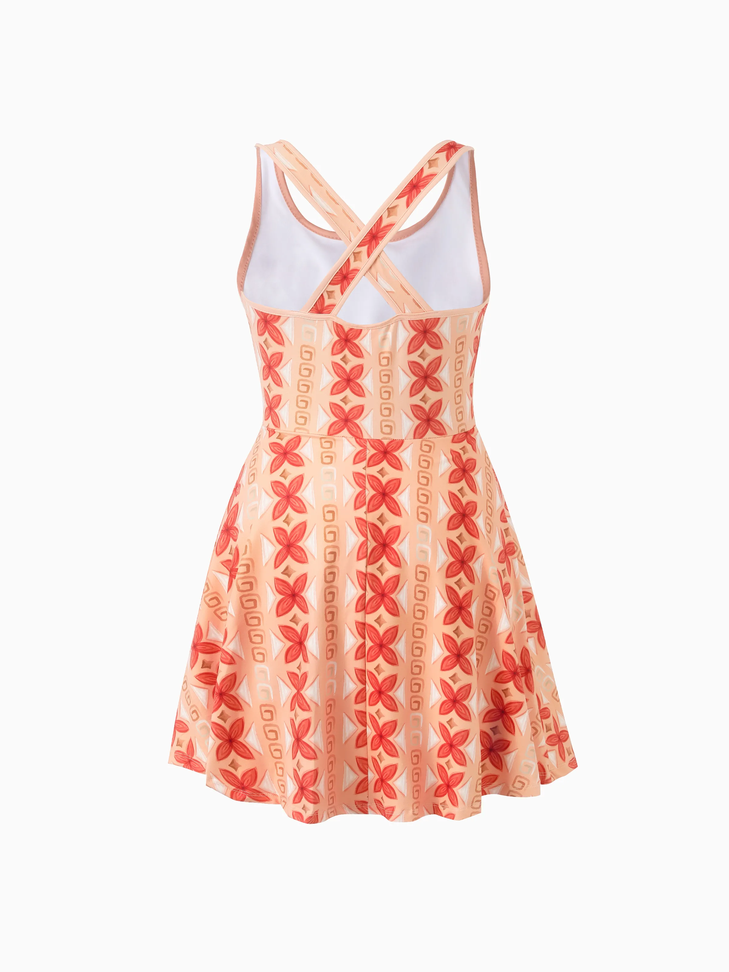 Disney Princess Mommy & me Moana Sporty Dress with Built-in Shorts & Pockets/ Cotton Top Orange - Image 7