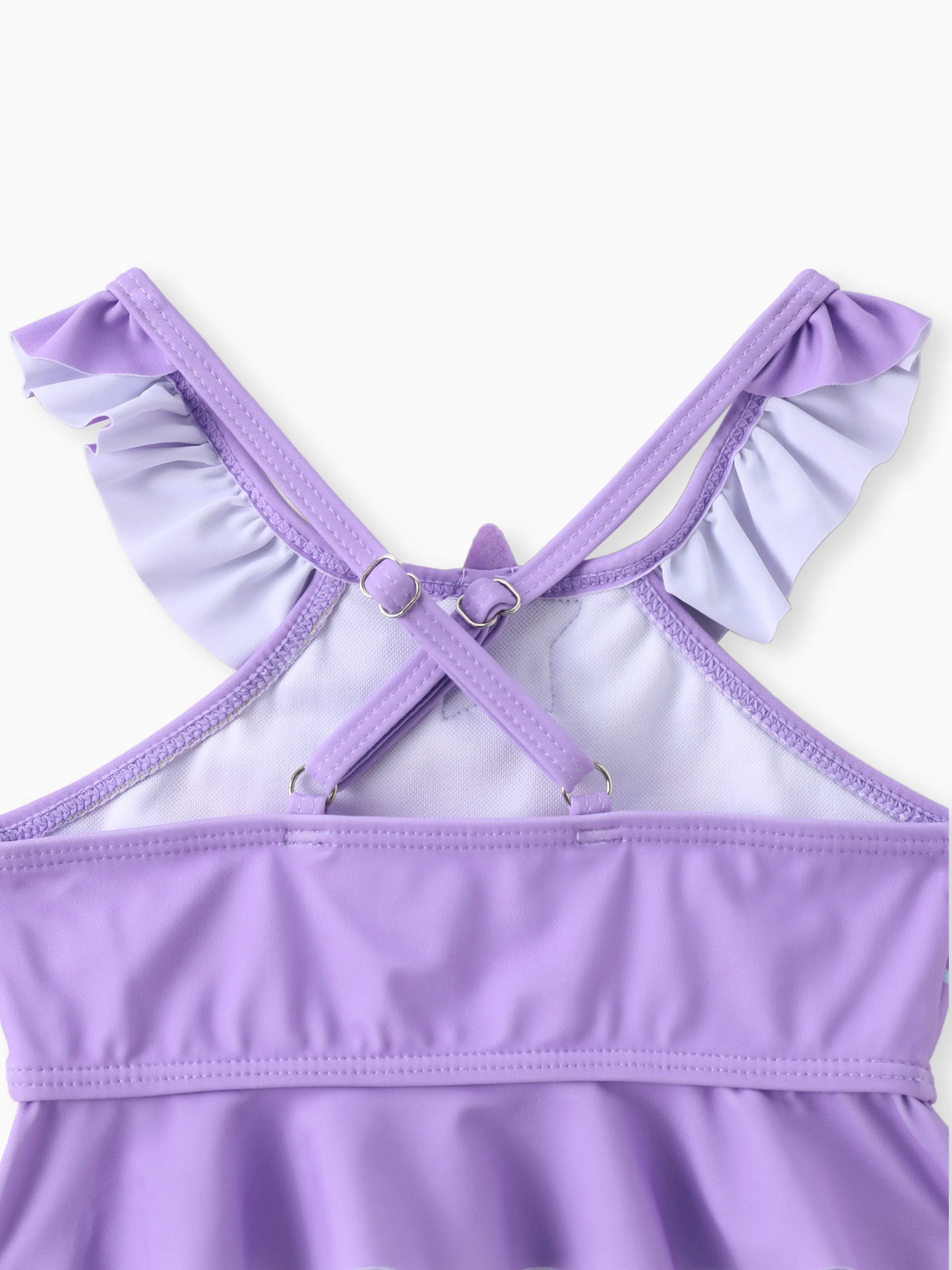 Disney princess Toddler Girl Ariel Shinning Star Pattern Swimsuits Blue - Image 6