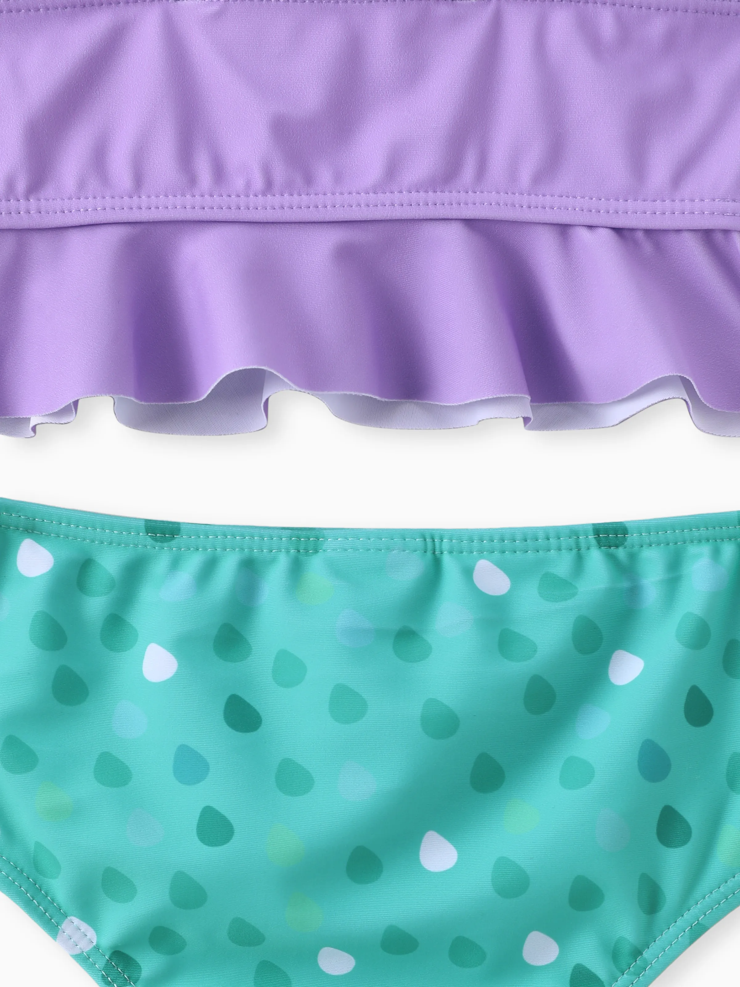 Disney princess Toddler Girl Ariel Shinning Star Pattern Swimsuits Blue - Image 8