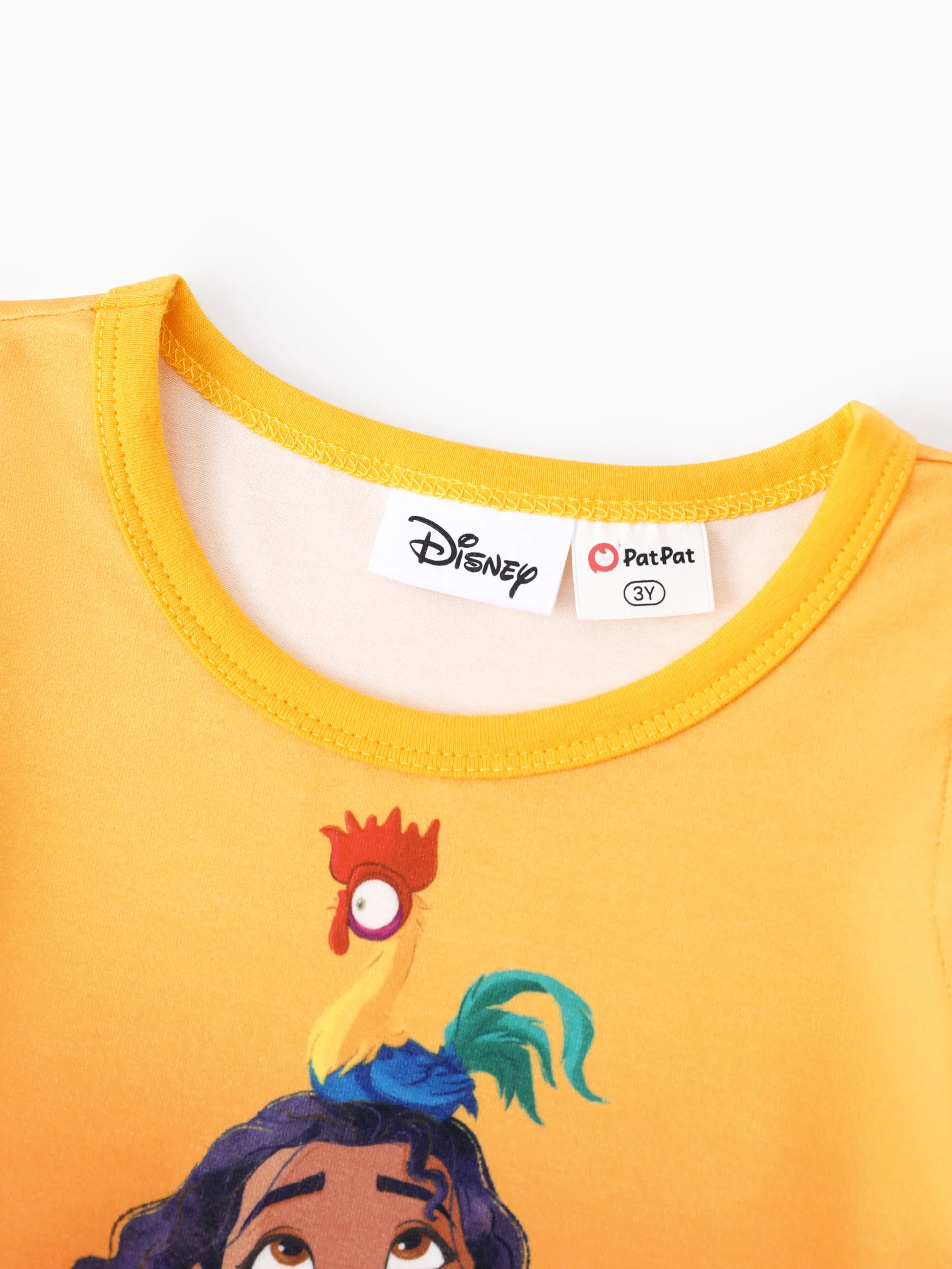 Disney Princess Toddler Girl Moana Sun Print Ruffle-sleeve Tulle Dress Orange - Image 4
