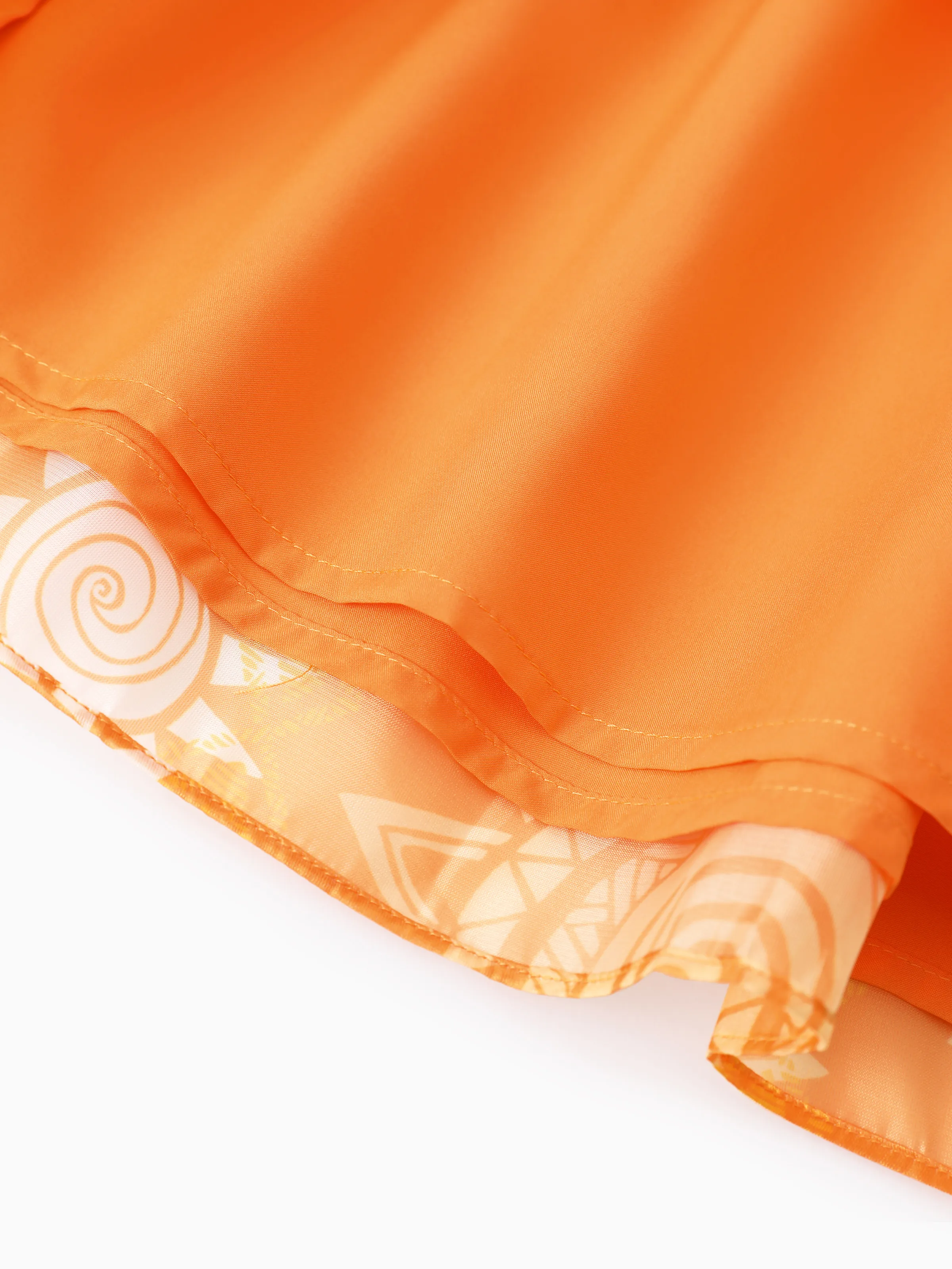 Disney Princess Toddler Girl Moana Sun Print Ruffle-sleeve Tulle Dress Orange - Image 7