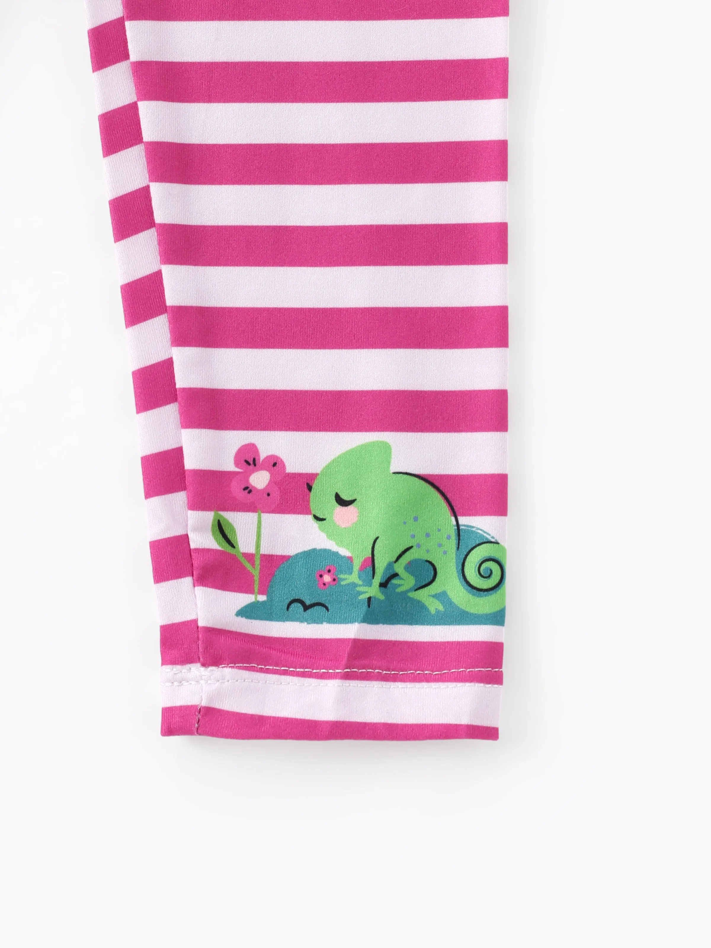 Disney Princess Toddler Girl 2pcs Rapunzel Print Peplum Tee and Stripe Pants Set Light Purple - Image 11