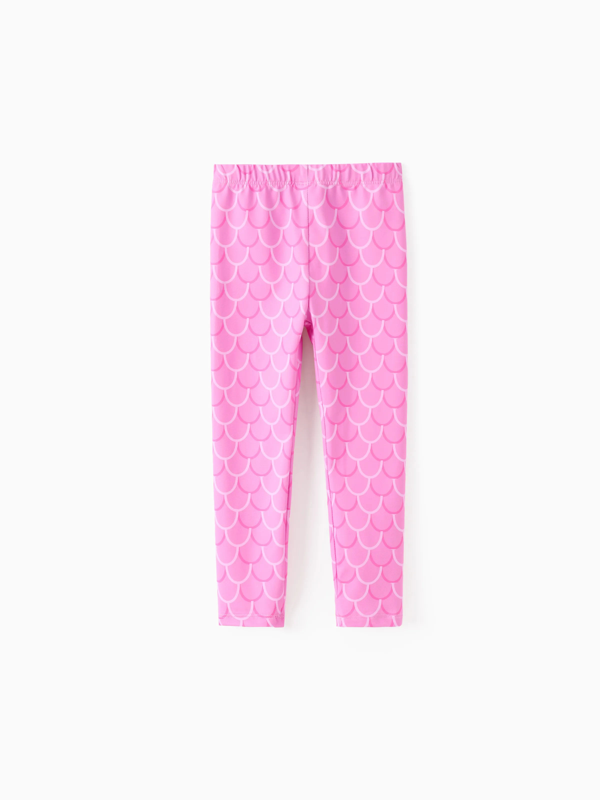 Disney Princess Toddler Girl Ariel 2pcs Ruffled Sweatshirt and Leggings Set Hot Pink - Image 4
