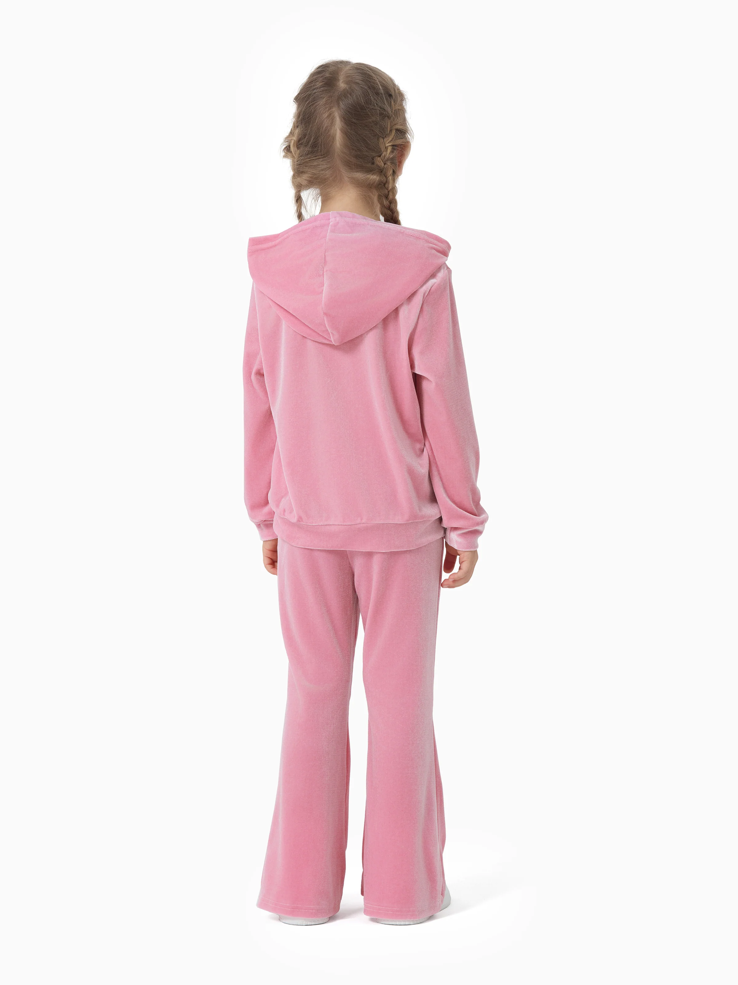 Disney Princess Toddler Girl Rapunzel 2pcs Fleece Sweatshirt and Flared Pants Set Pink - Image 5
