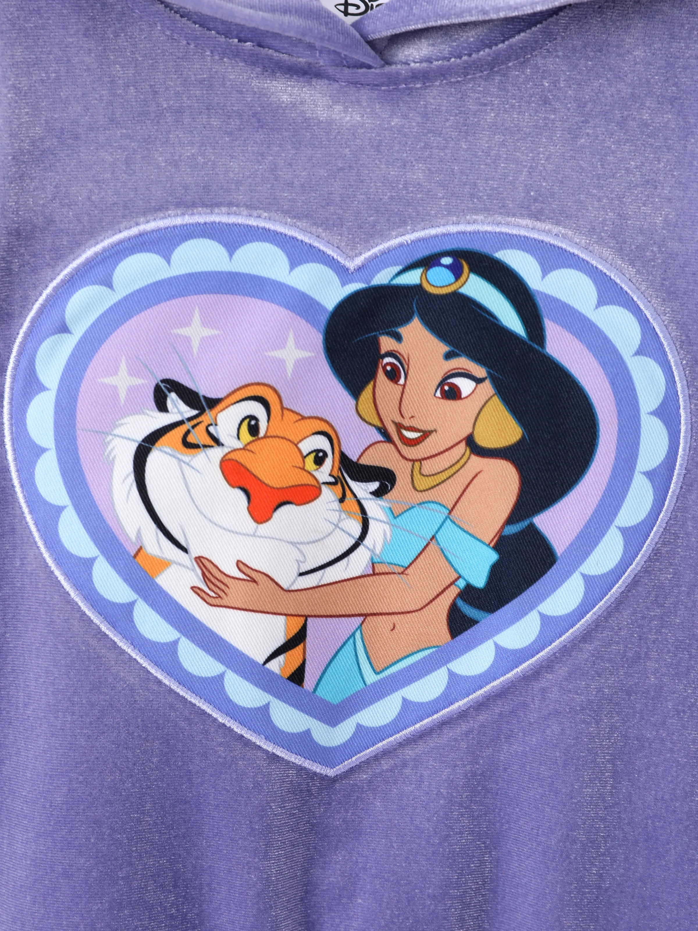 Disney Princess Toddler Girl Jasmine 2pcs Fleece Sweatshirt and Flared Pants Set Purple - Image 2