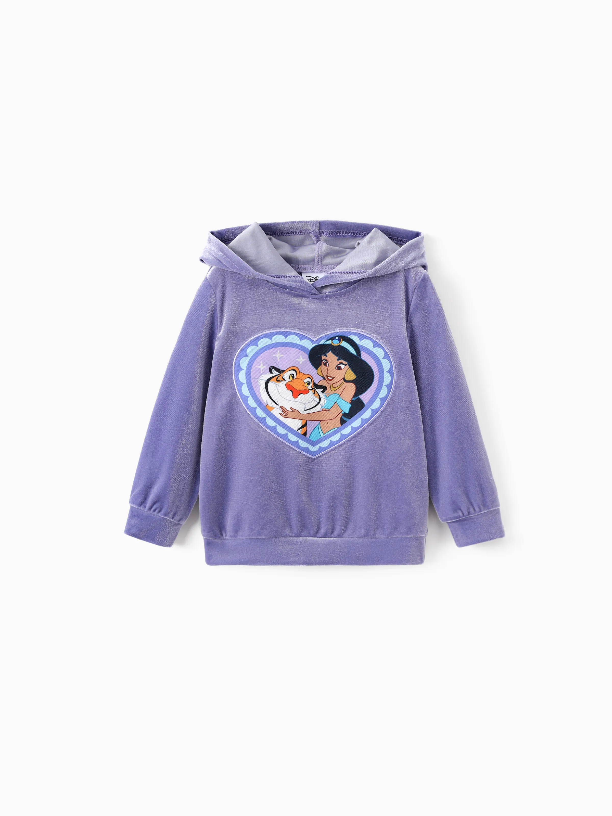 Disney Princess Toddler Girl Jasmine 2pcs Fleece Sweatshirt and Flared Pants Set Purple - Image 4