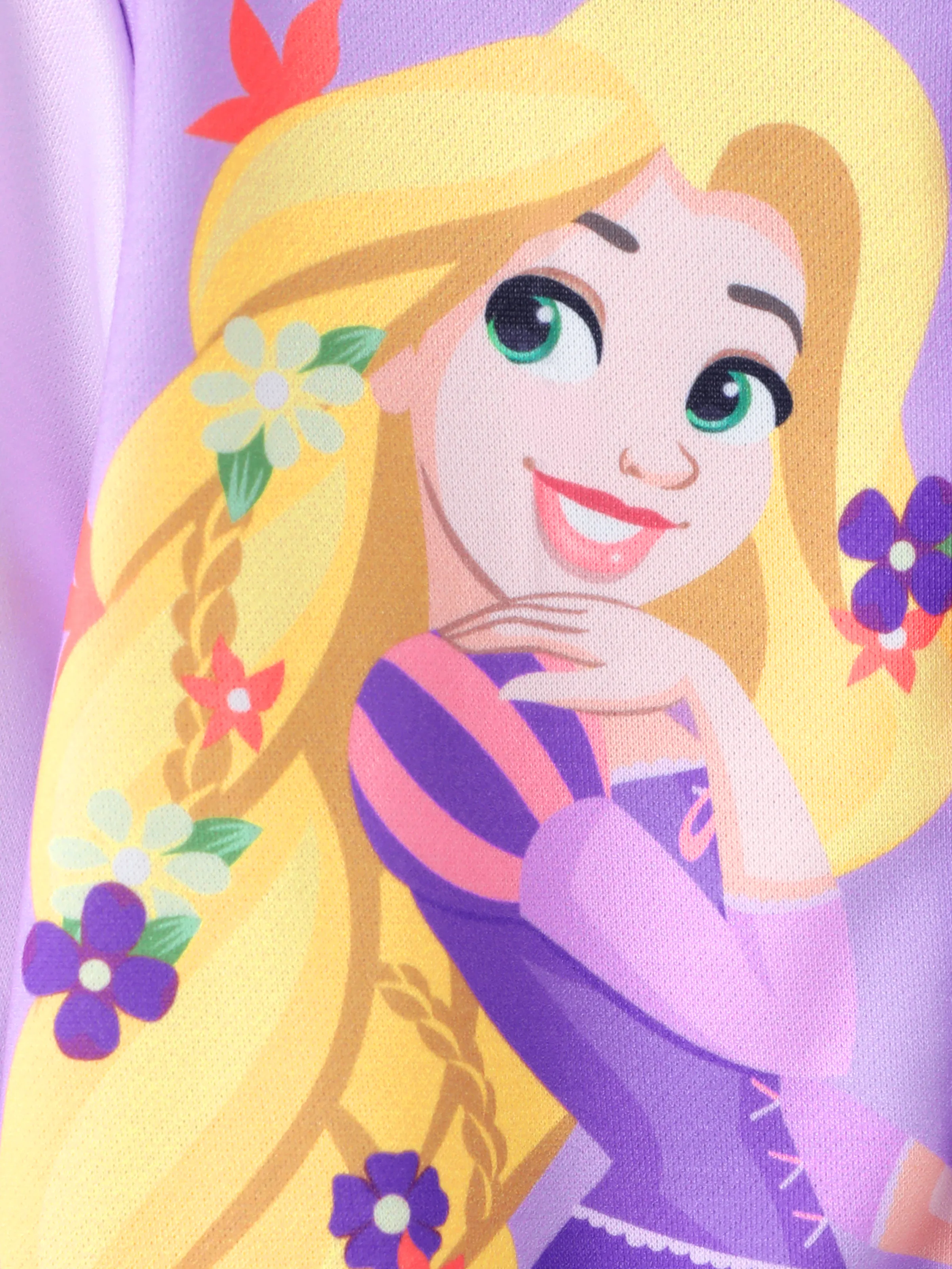 Disney Princess Toddler Girl Rapunzel Colorblock Snap Button Bomber Jacket Purple - Image 5