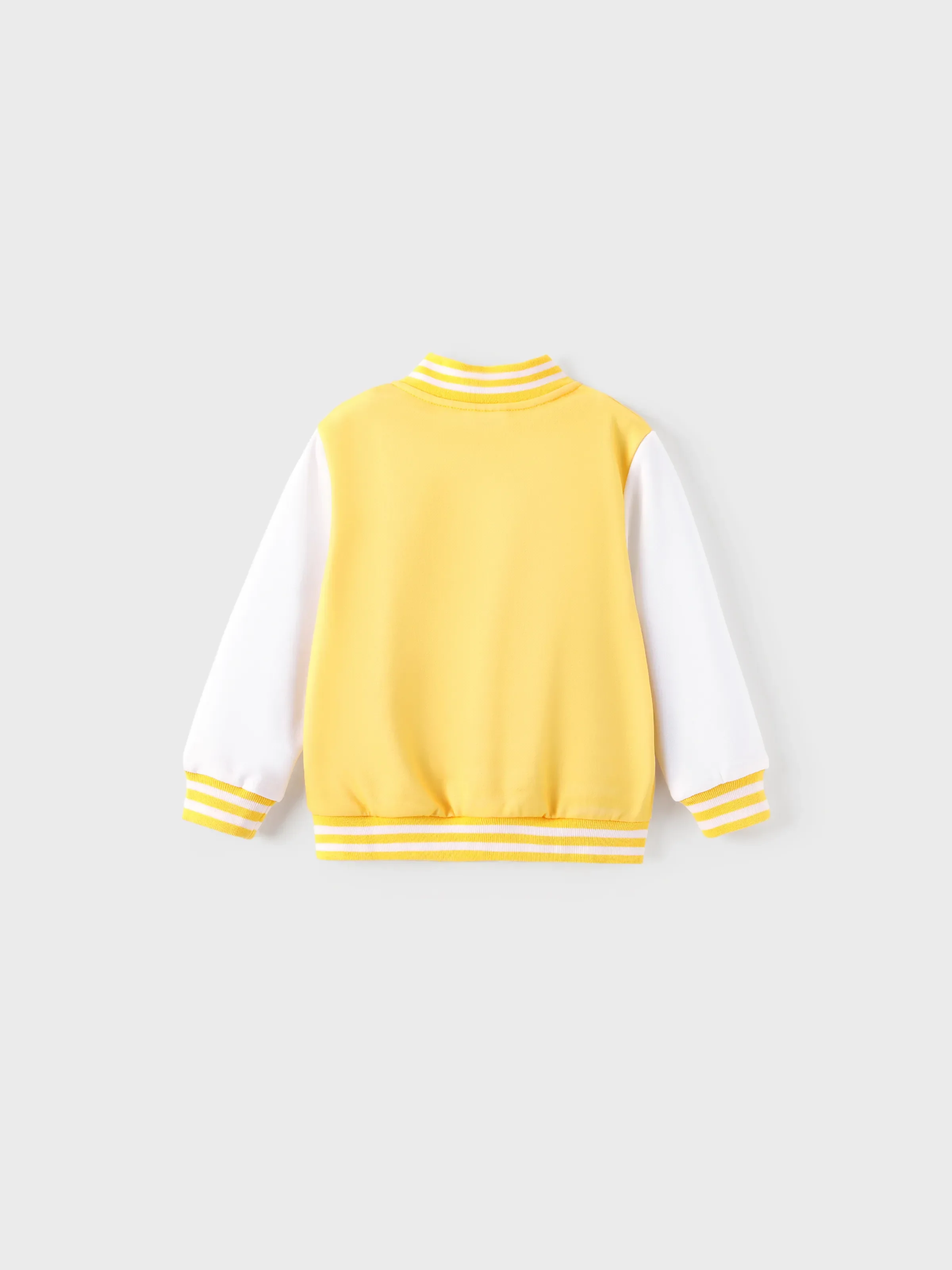 Disney Princess Toddler Girl Belle Colorblock Snap Button Bomber Jacket Yellow - Image 3