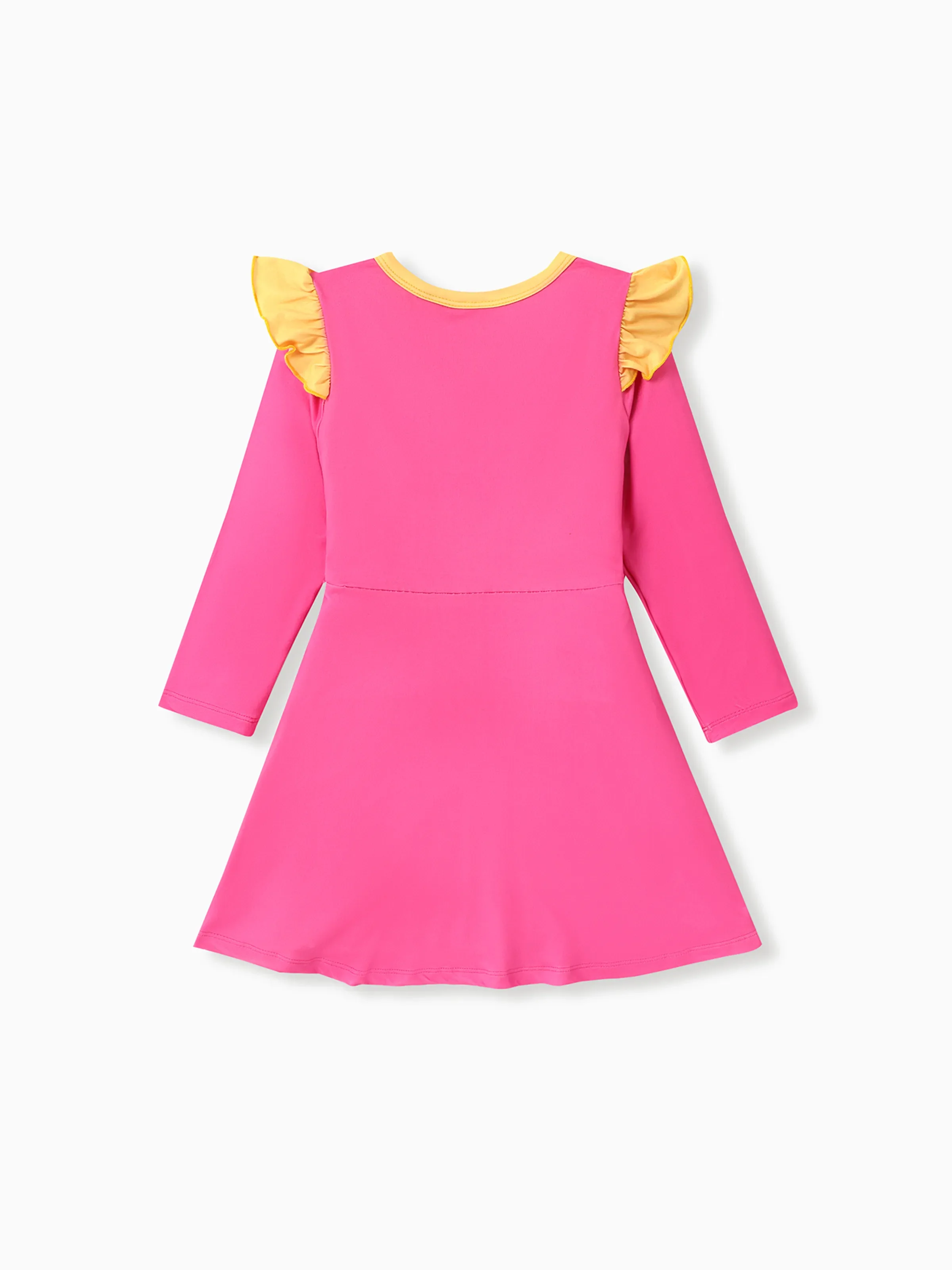 Disney Princess Toddler Girl Belle Print Ruffled Dress Pink - Image 3
