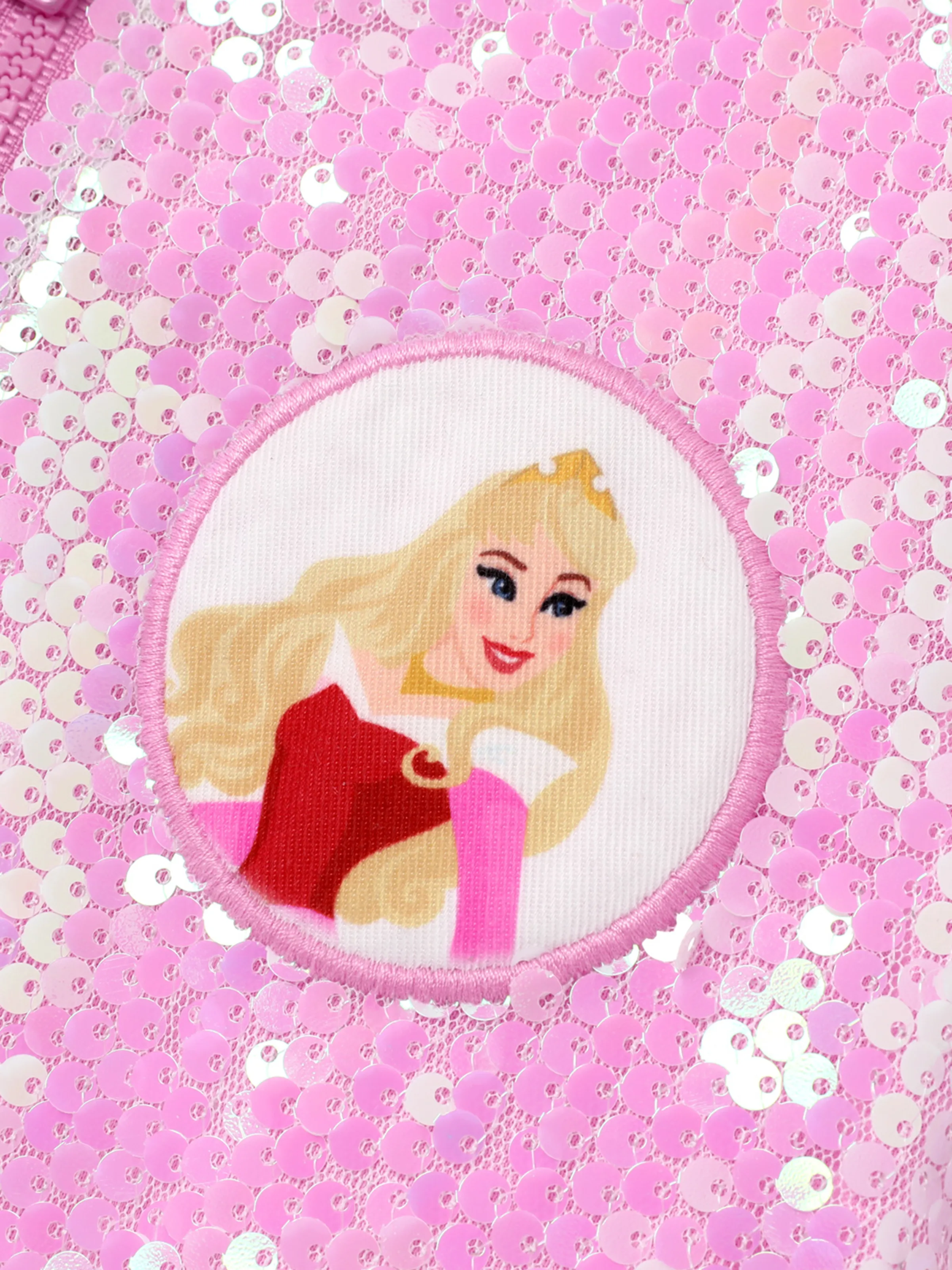 Disney Princess Toddler Girl Aurora Print Sequin Embroidered Jacket Pink - Image 4