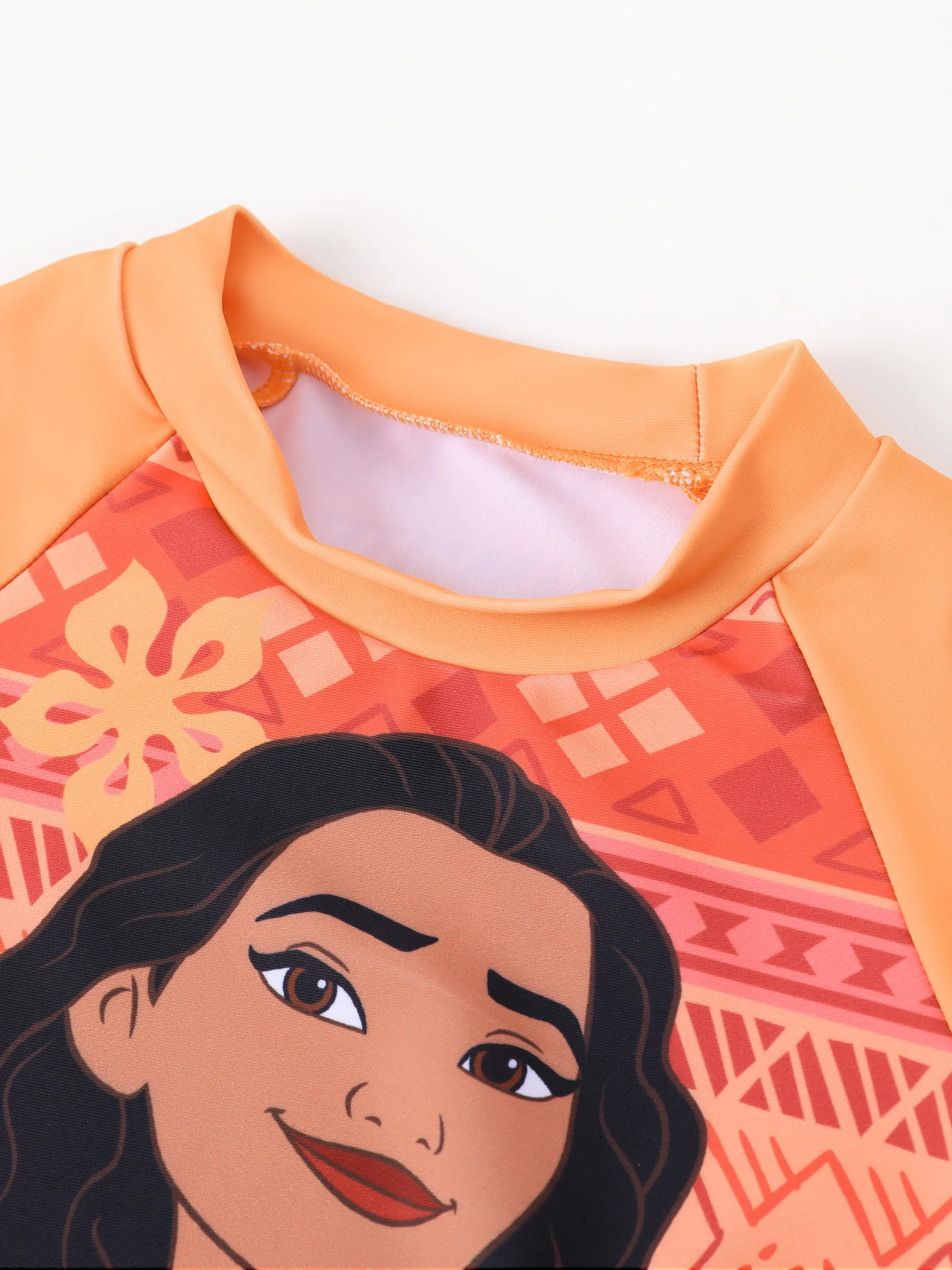 Disney Princess Toddler Girl Moana 2pcs Rash Guard Swimsuit Orange - Image 4