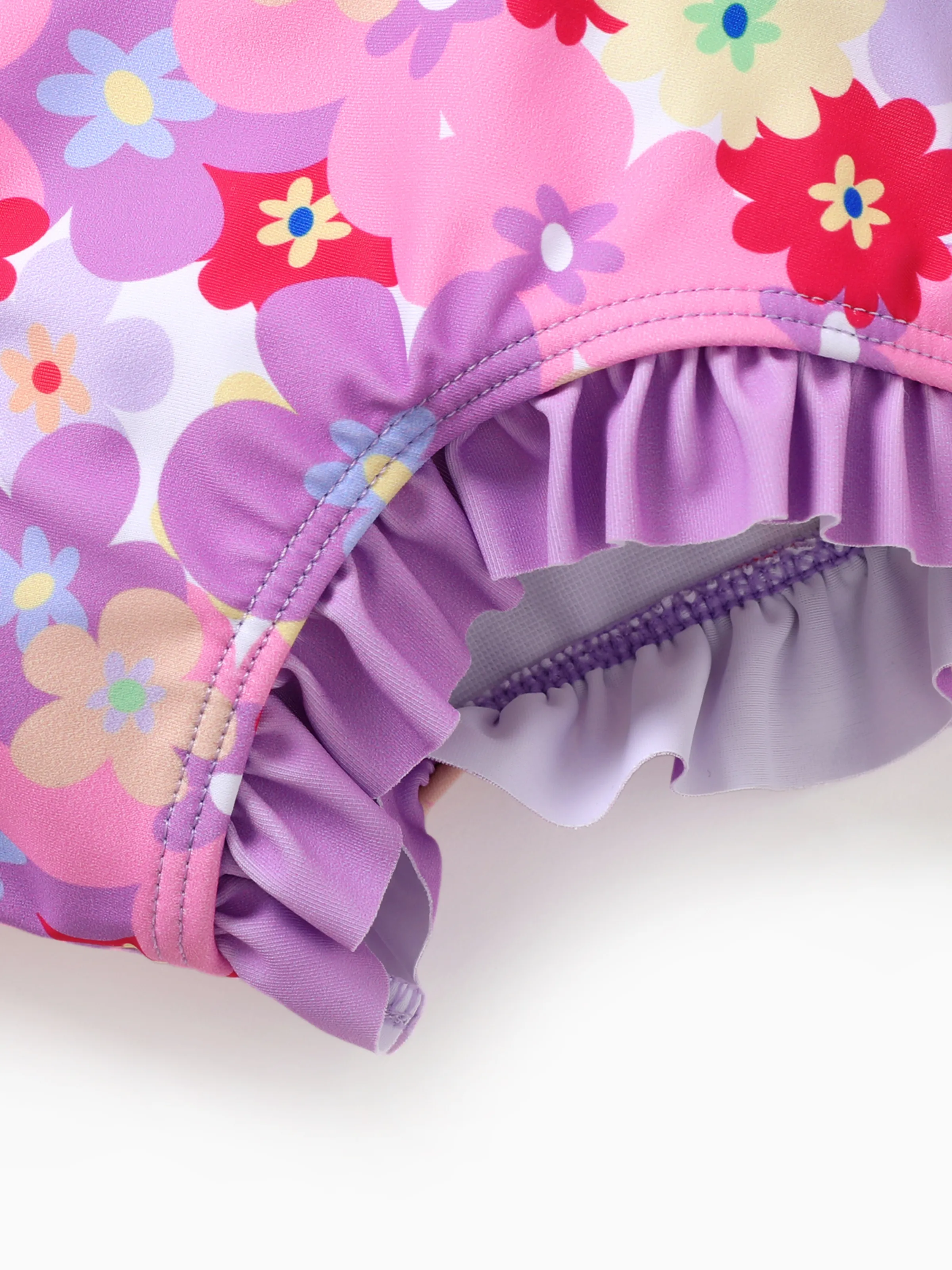 Disney Princess Toddler Girl Rapunzel 2pcs Rash Guard Swimsuit Purple - Image 5