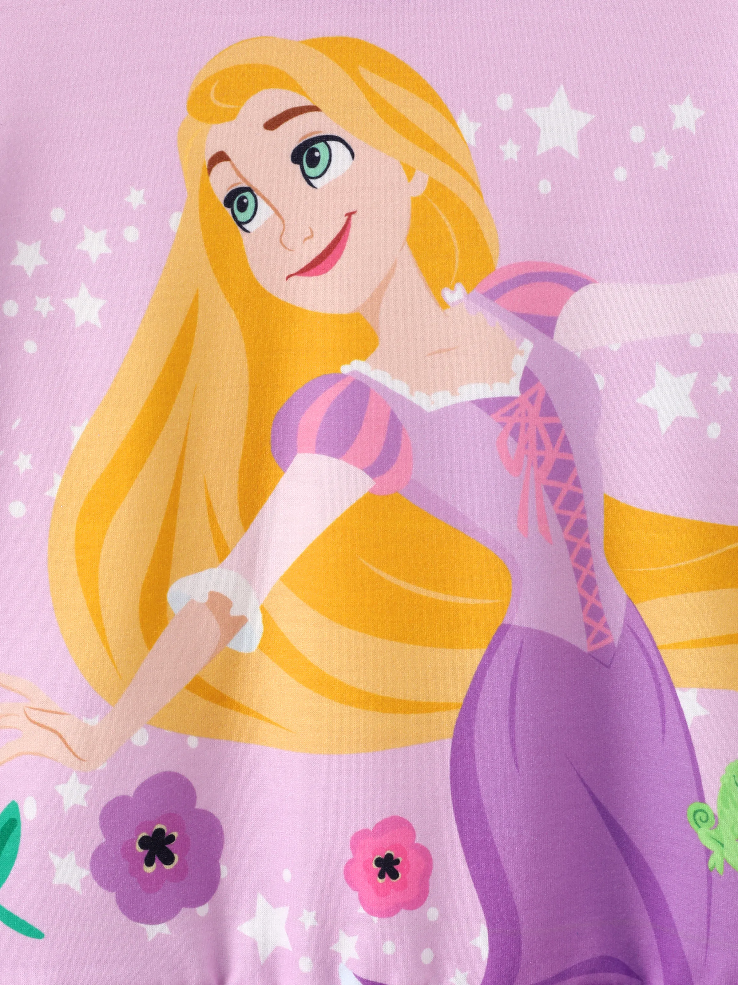 Disney Princess Toddler Girl Rapunzel Long Sleeve Mesh Splice Dress Purple - Image 5
