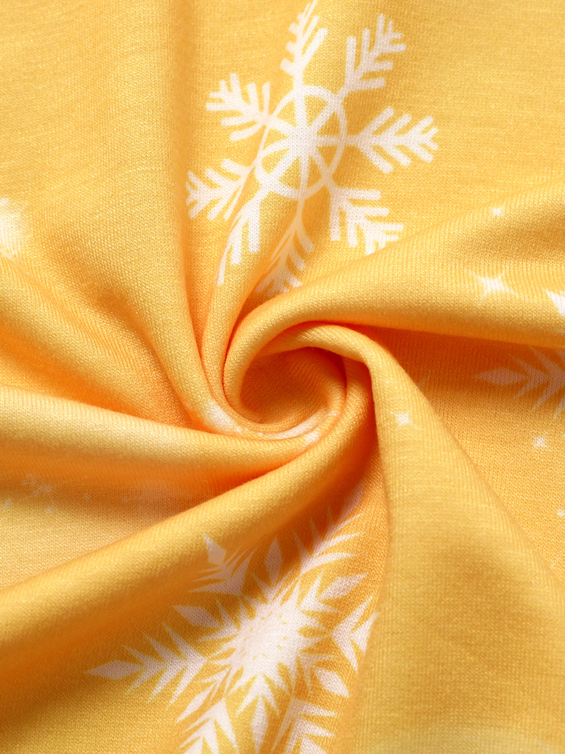 Disney Princess Toddler Girl Naia™ Belle Print Dress and Hooded Allover Snowflake Print Cloak Set Yellow - Image 7