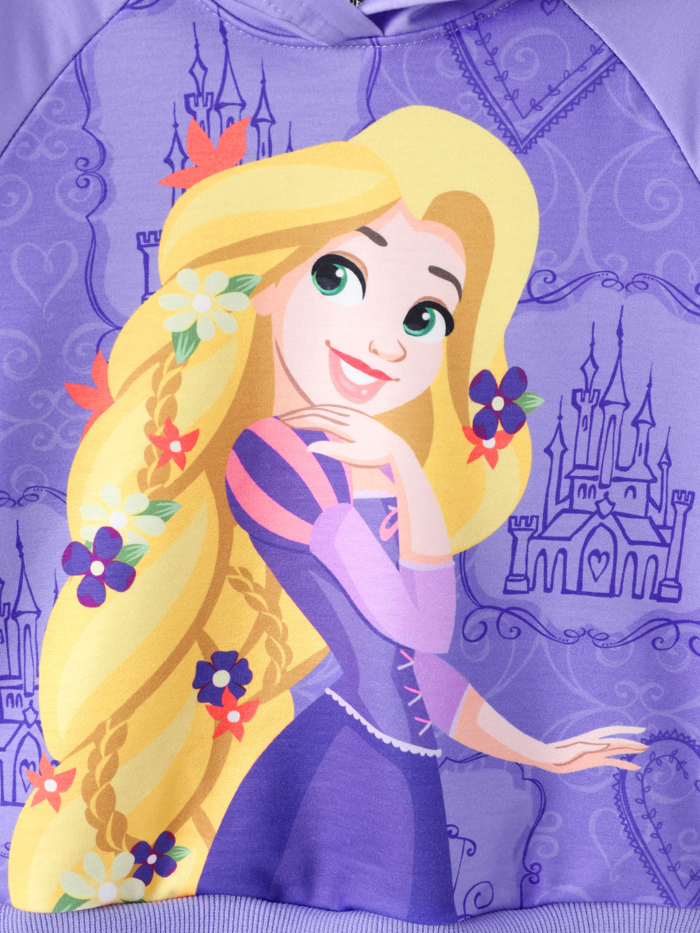 Disney Princess Toddler Girl Rapunzel Hoodie Sweatshirt and Leggings Set Purple - Image 7