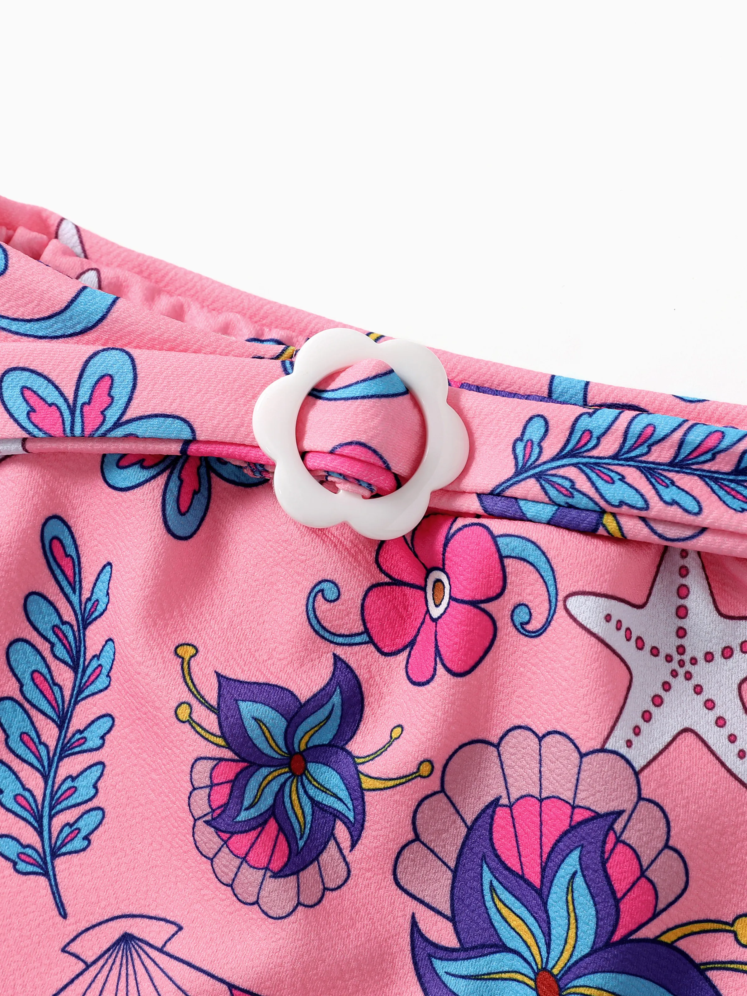 Disney Princess Toddler Girl 2pcs Ariel Print Halter Top with Floral Skirt Sets Pink - Image 6
