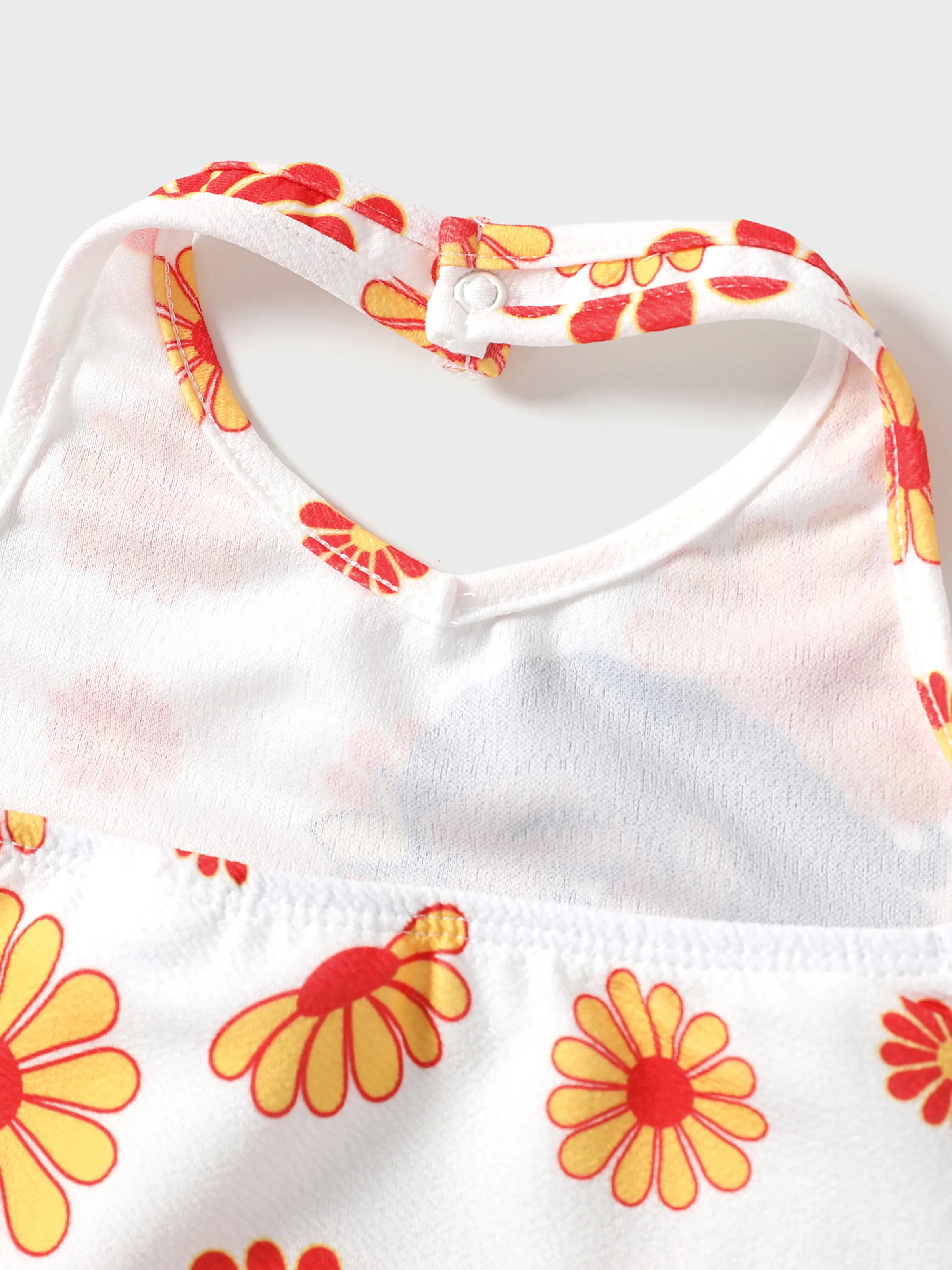 Disney Princess Toddler Girl 2pcs Moana Print Halter Top with Floral Skirt Sets White - Image 5