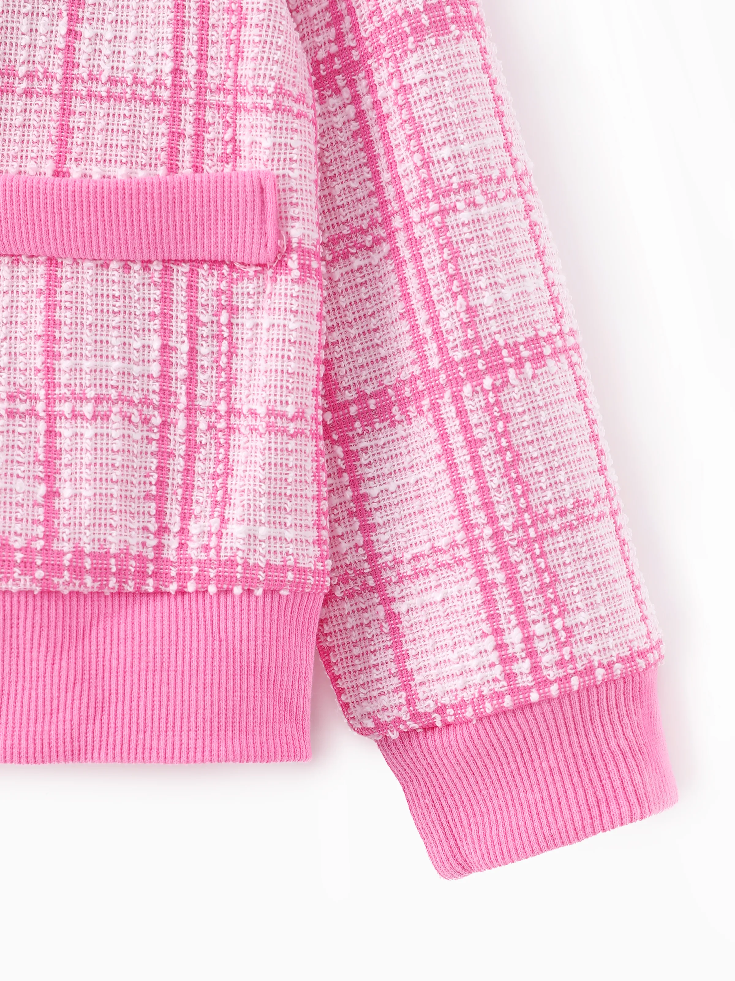 Disney Princess Toddler Girls Ariel 2pcs Preppy Plaid Tweed Cardigan with Skirt Set Pink - Image 6