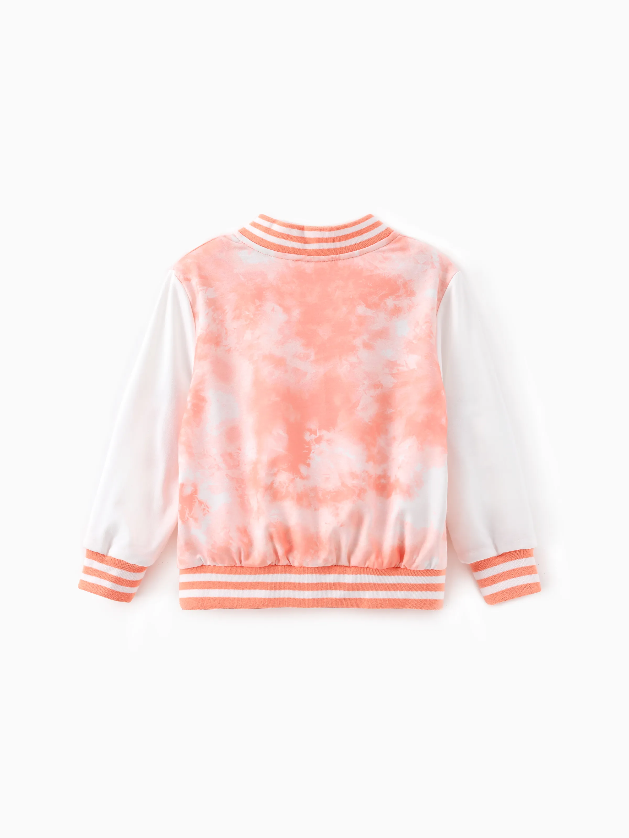 Disney Princess Toddler Girls Moana Tie-die Print Bomber Jacket Orange - Image 3