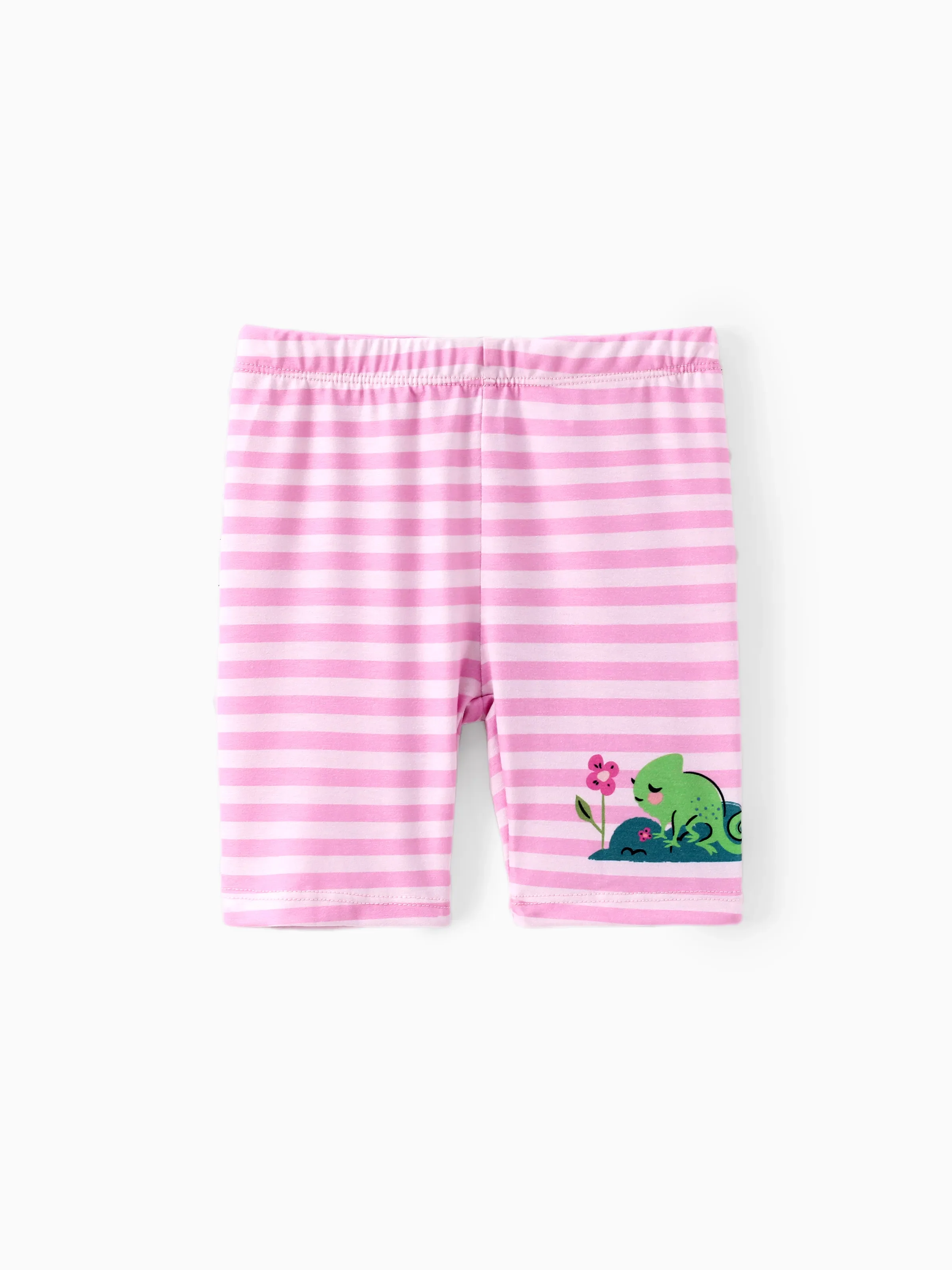 Disney Princess Toddler Girl 2pcs Naia™ Rapunzel Print Ruffled Top with Stripped Leggings Set Pink - Image 6