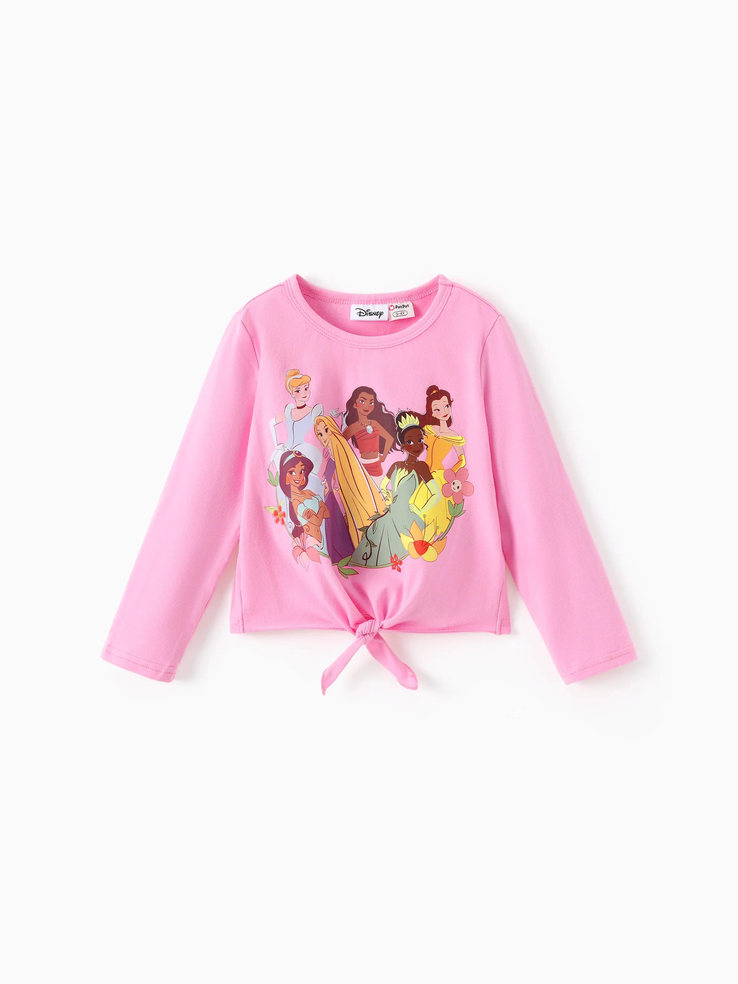 Disney Princess Toddler/ Kid Girl 2pcs Bow Design Long-sleeve Top and Leggings Set Pink - Image 4