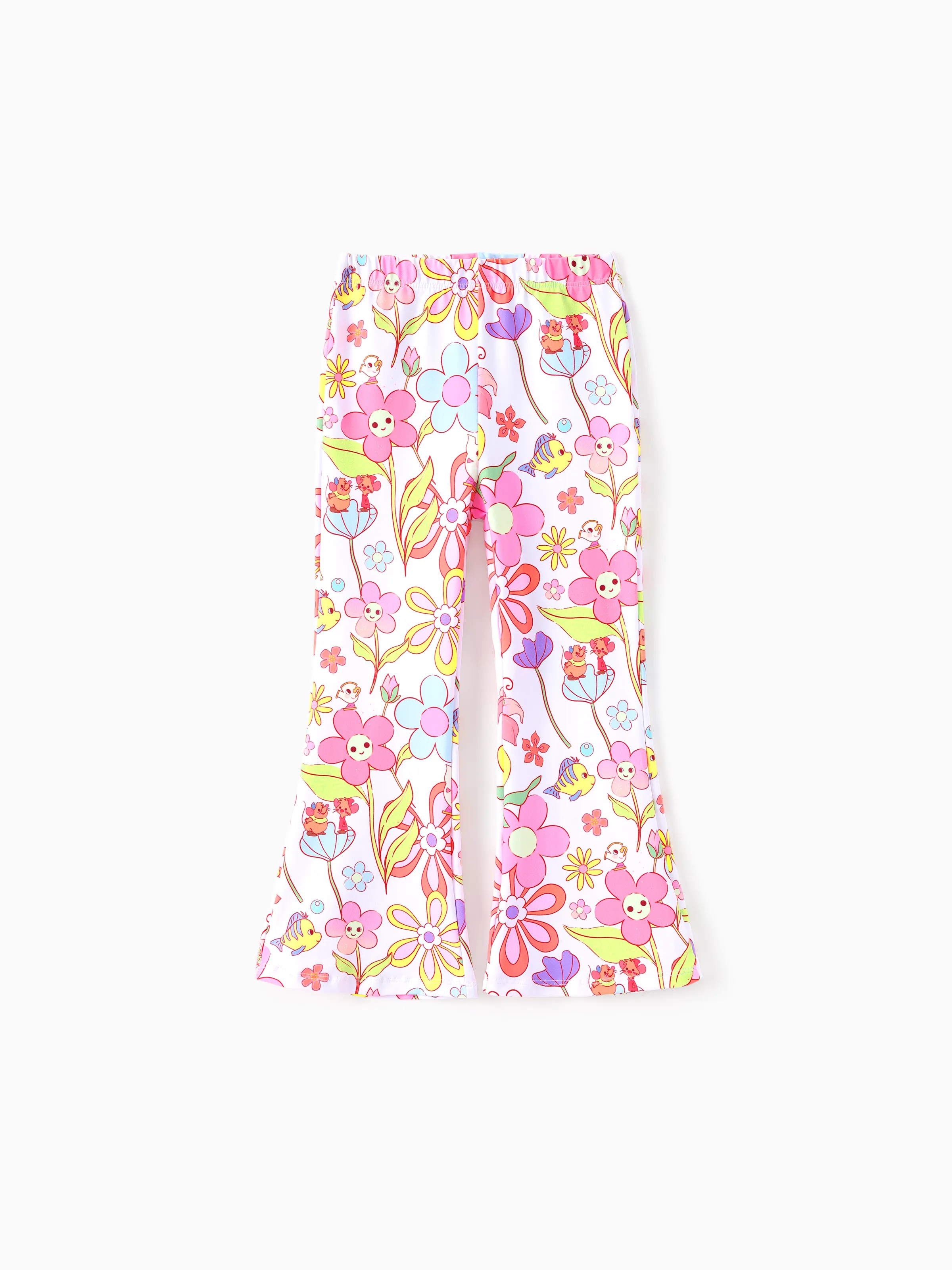Disney Princess Toddler/ Kid Girl 2pcs Bow Design Long-sleeve Top and Leggings Set Pink - Image 5
