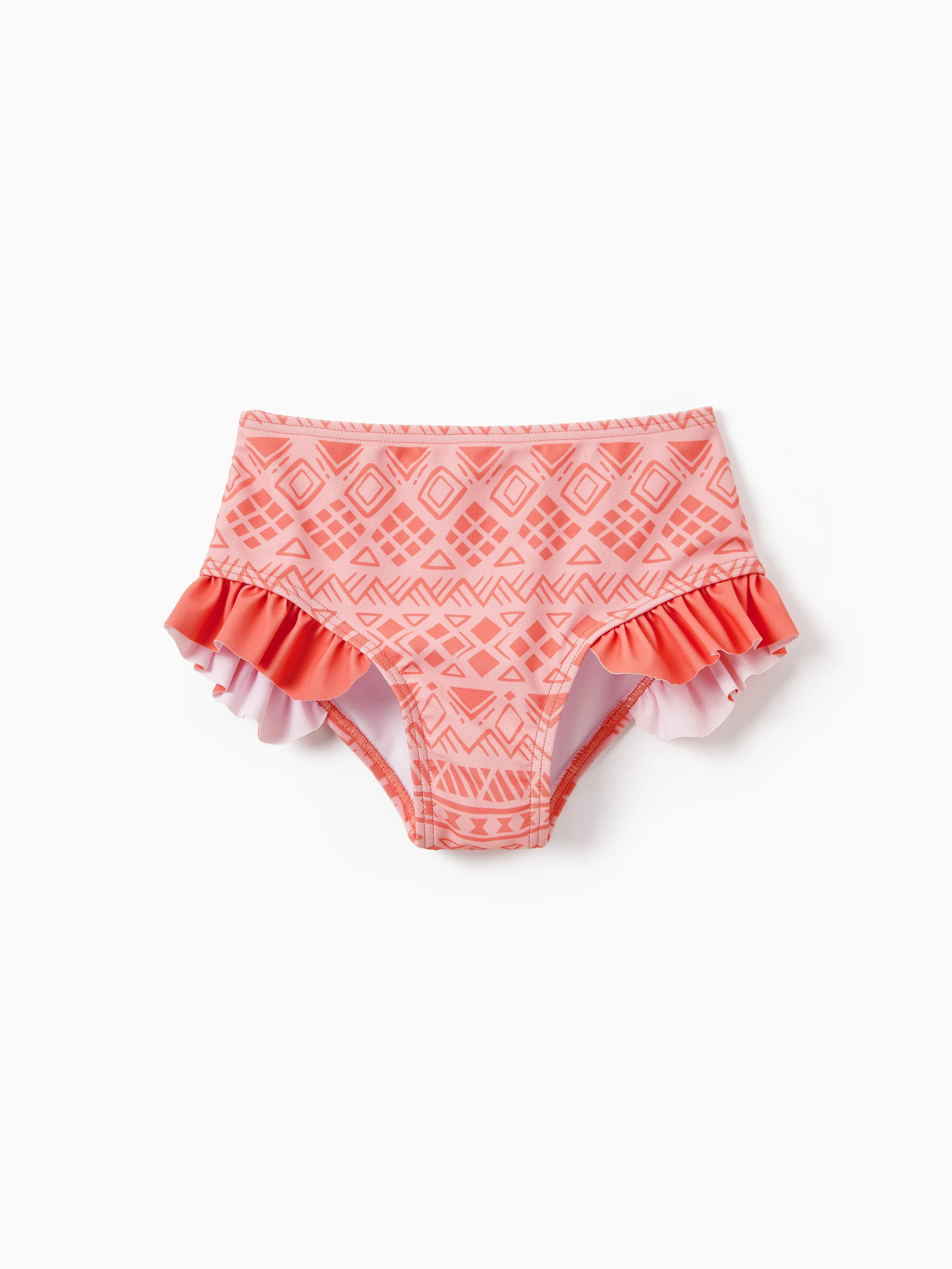 Disney Princess Toddler/Kid Girl 2pcs Moana UPF50+ Ruffled Long-sleeve Swimsuit Orange Red - Image 5