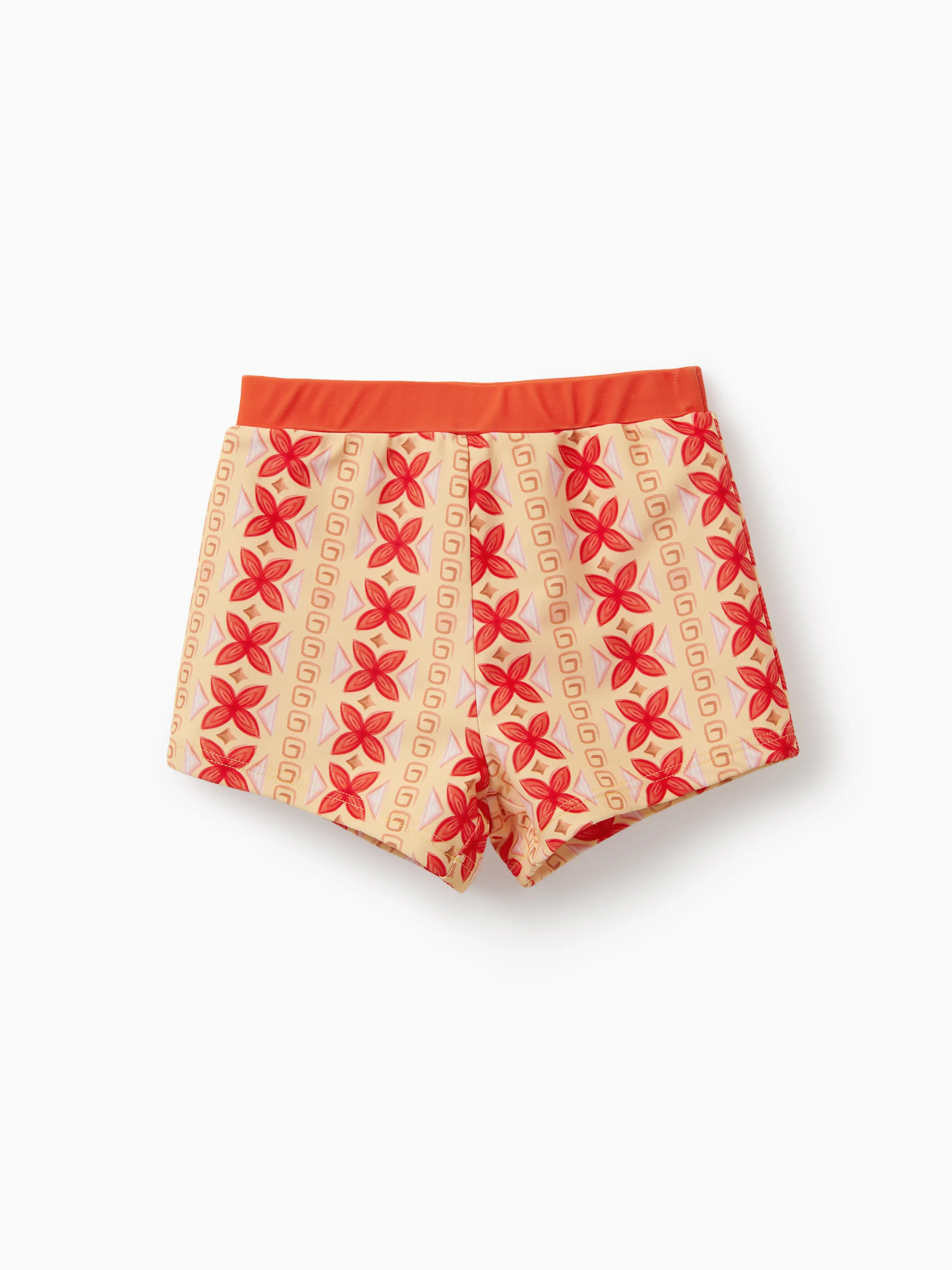 Disney Princess Toddler/Kid Girl 2pcs Moana UPF50+ Floral Print Top and Trunks Swimsuit Set Orange - Image 5