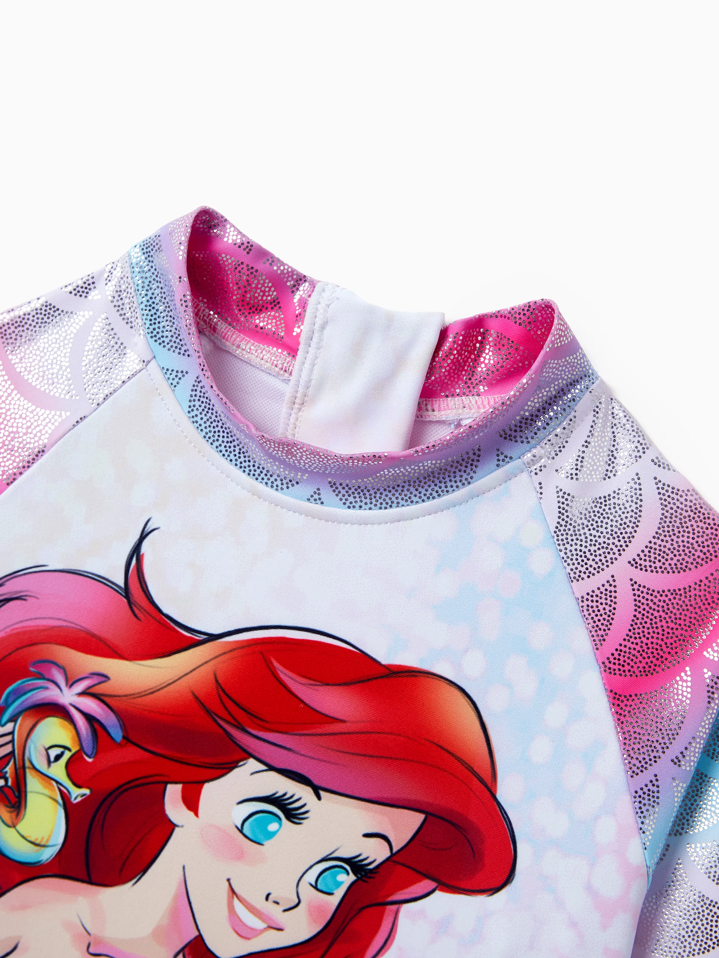 Disney Princess Toddler/Kid Girl Ariel Colorblock Swimsuit Pink - Image 4