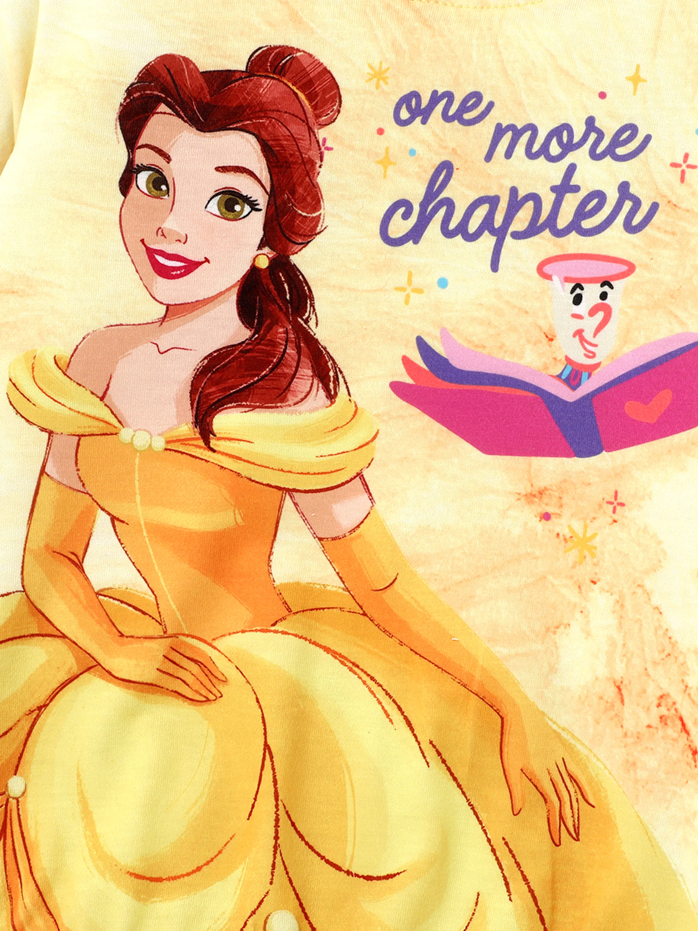 Disney Princess Toddler/Kid Girl 2pcs Belle Print Long-sleeve Top and Pants Set Yellow - Image 3