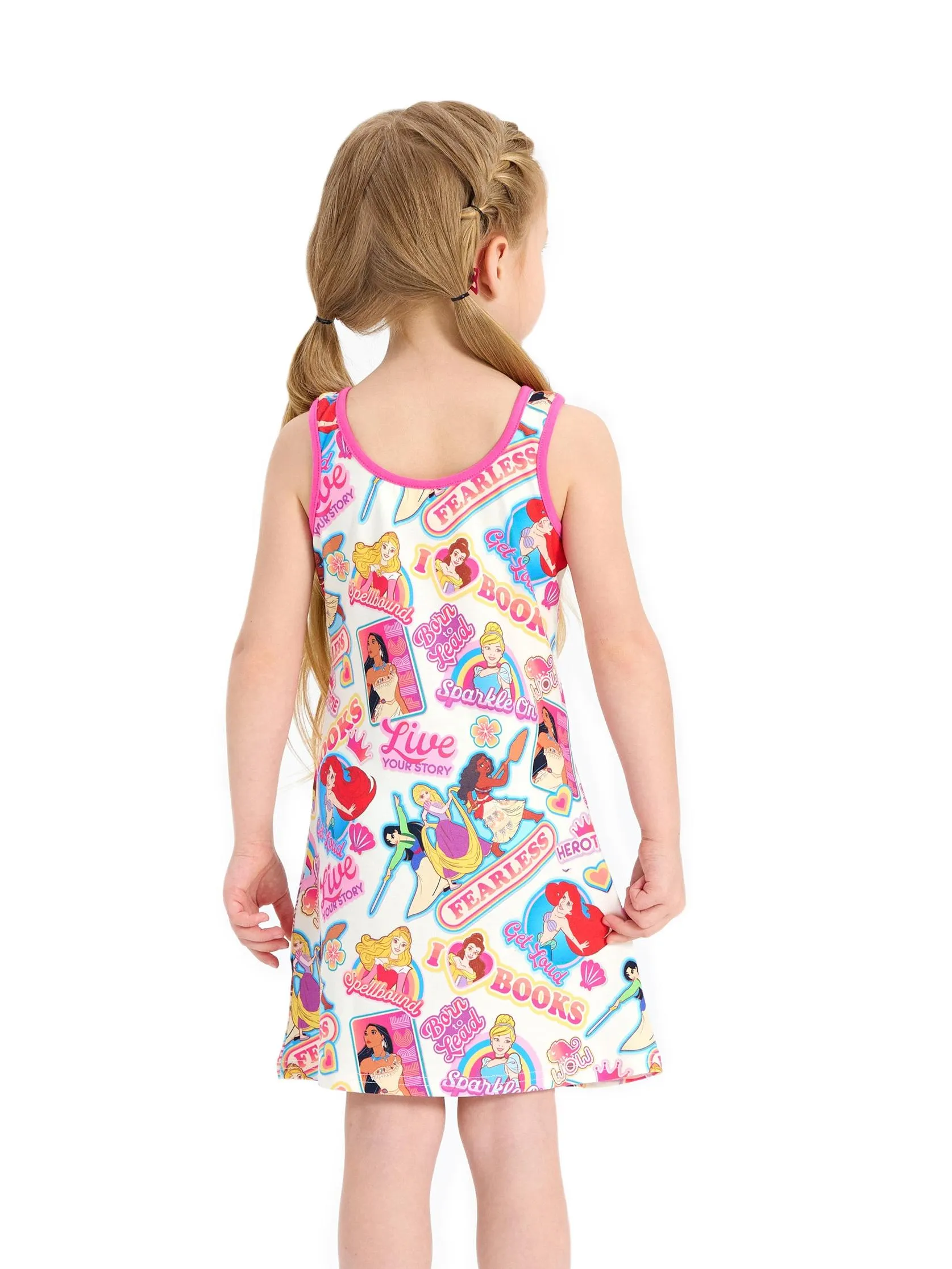 Disney Princess Toddler Girl Ariel/Moana Naia™ Tank Dress Pink - Image 3