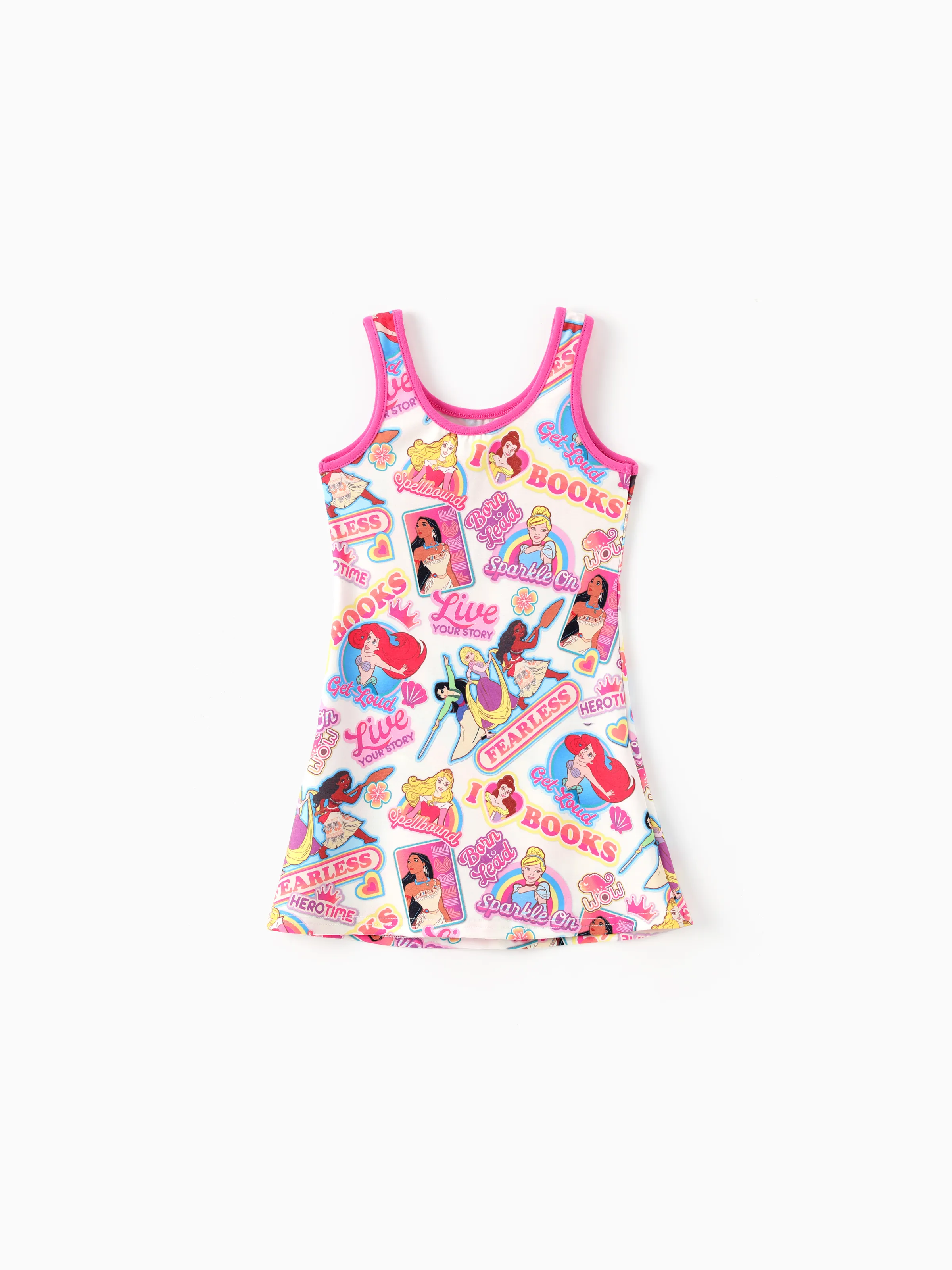 Disney Princess Toddler Girl Ariel/Moana Naia™ Tank Dress Pink - Image 5