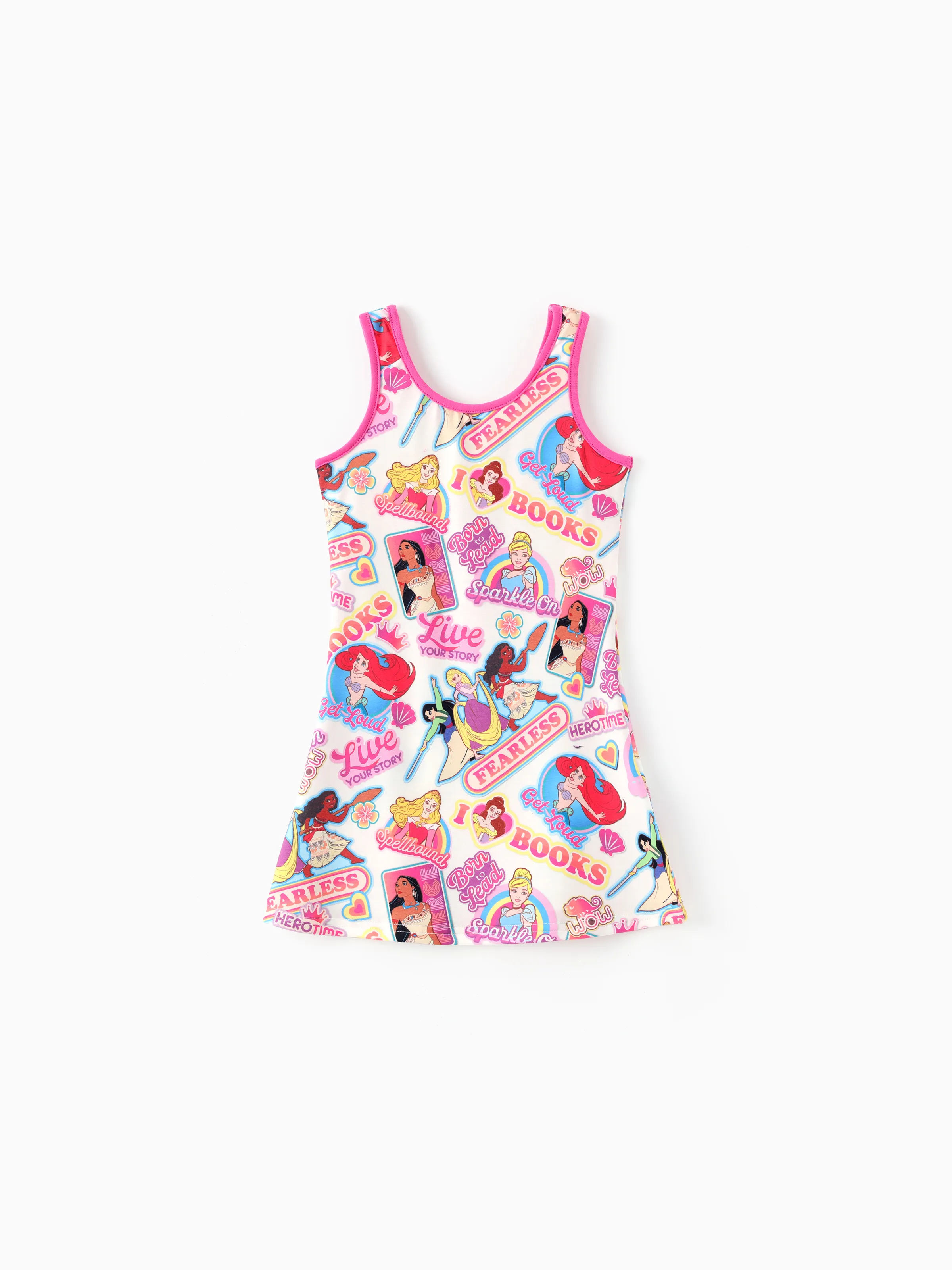 Disney Princess Toddler Girl Ariel/Moana Naia™ Tank Dress Pink - Image 6