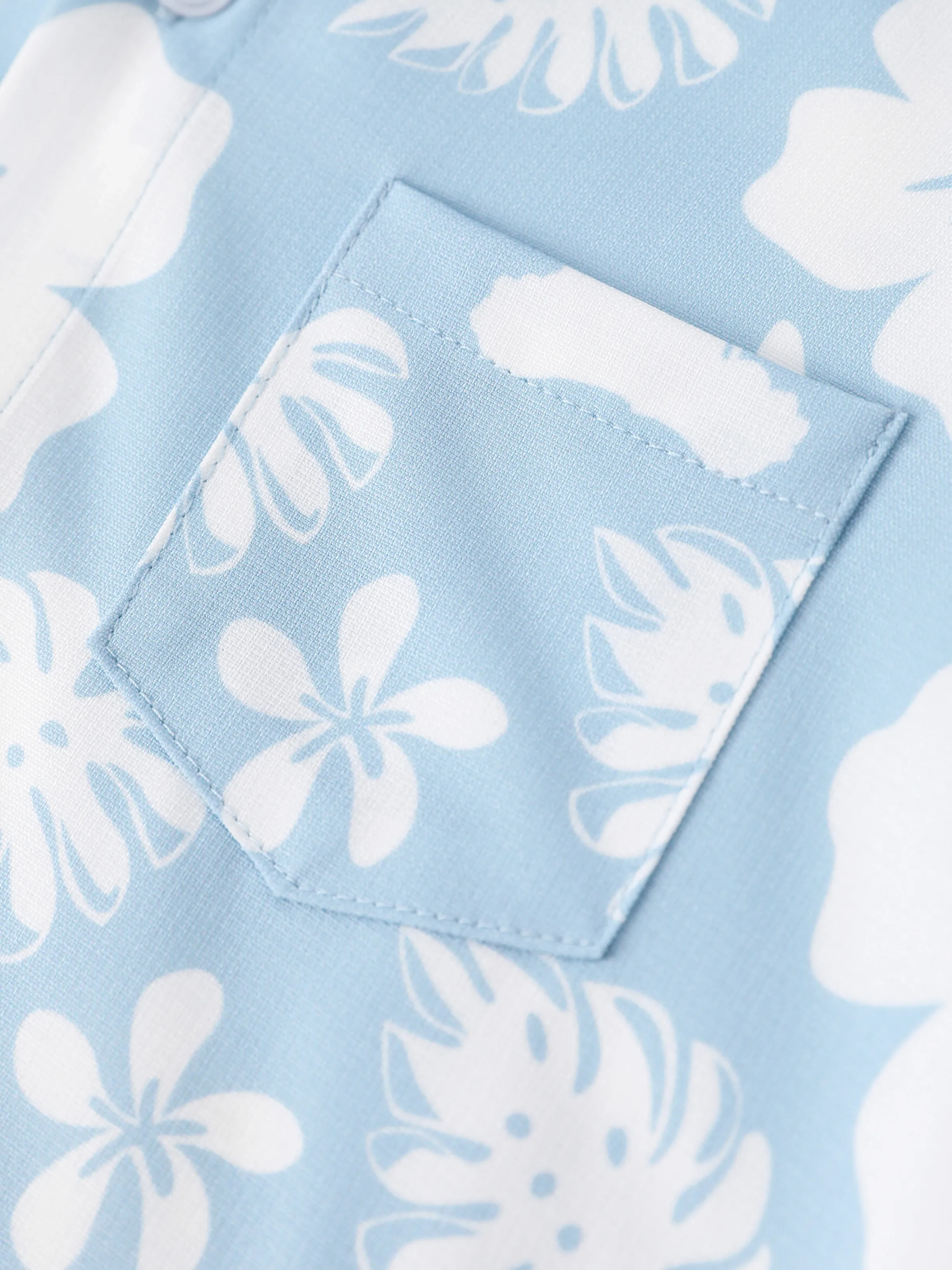Disney Stitch Daddy & Daughter Tropical Floral Jumpsuit/ Dress/ Shirt Light Blue - Image 10