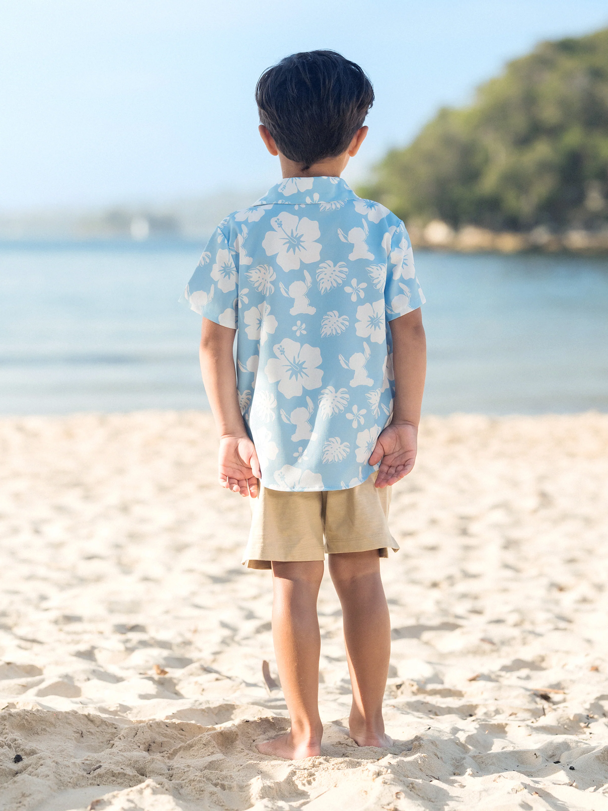 Disney Stitch Matching Family Tropical Floral Jumpsuit/ Dress/ Shirt Light Blue - Image 17