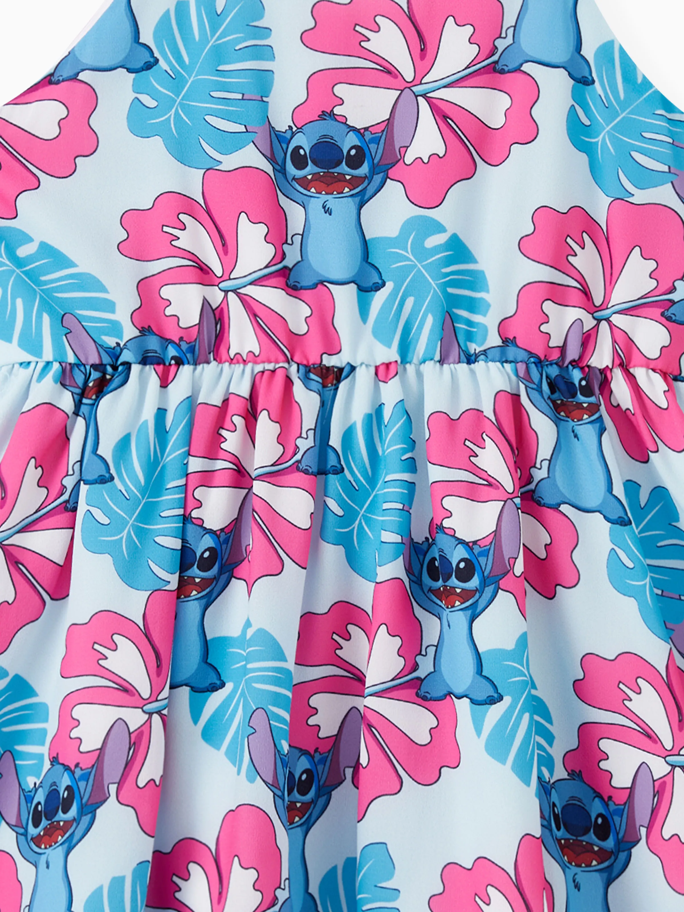 Disney Stitch Family Matching Naia™ Stitch and Hawaii Style Floral Print Sleeveless Dress/Onesie Shirt Multi-color - Image 11