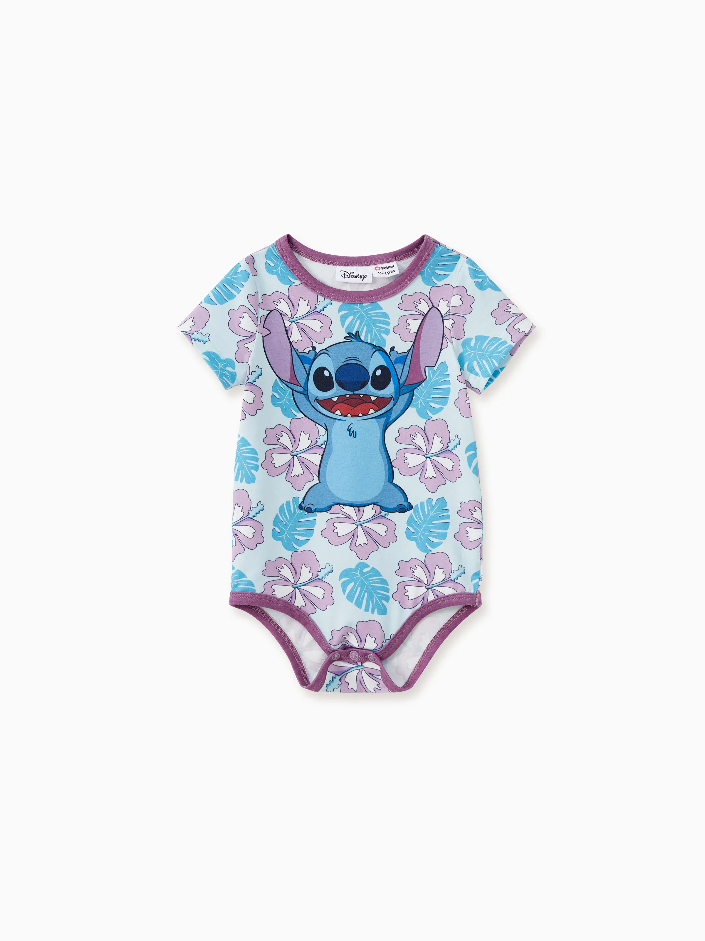 Disney Stitch Family Matching Naia™ Stitch and Hawaii Style Floral Print Sleeveless Dress/Onesie Shirt Multi-color - Image 12