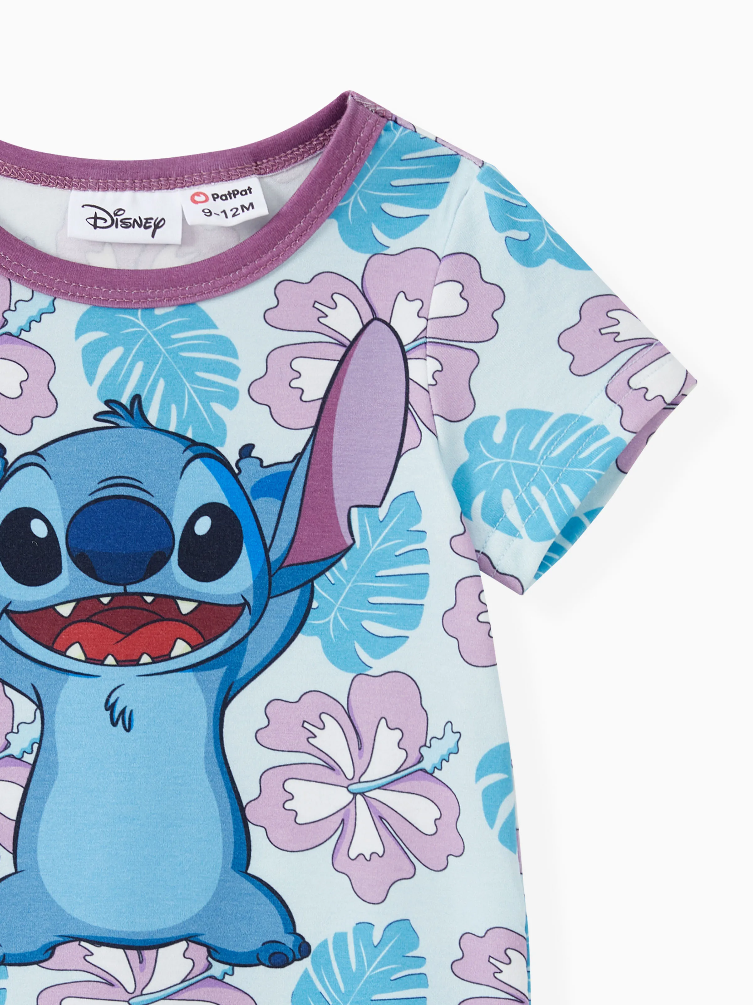 Disney Stitch Family Matching Naia™ Stitch and Hawaii Style Floral Print Sleeveless Dress/Onesie Shirt Multi-color - Image 14
