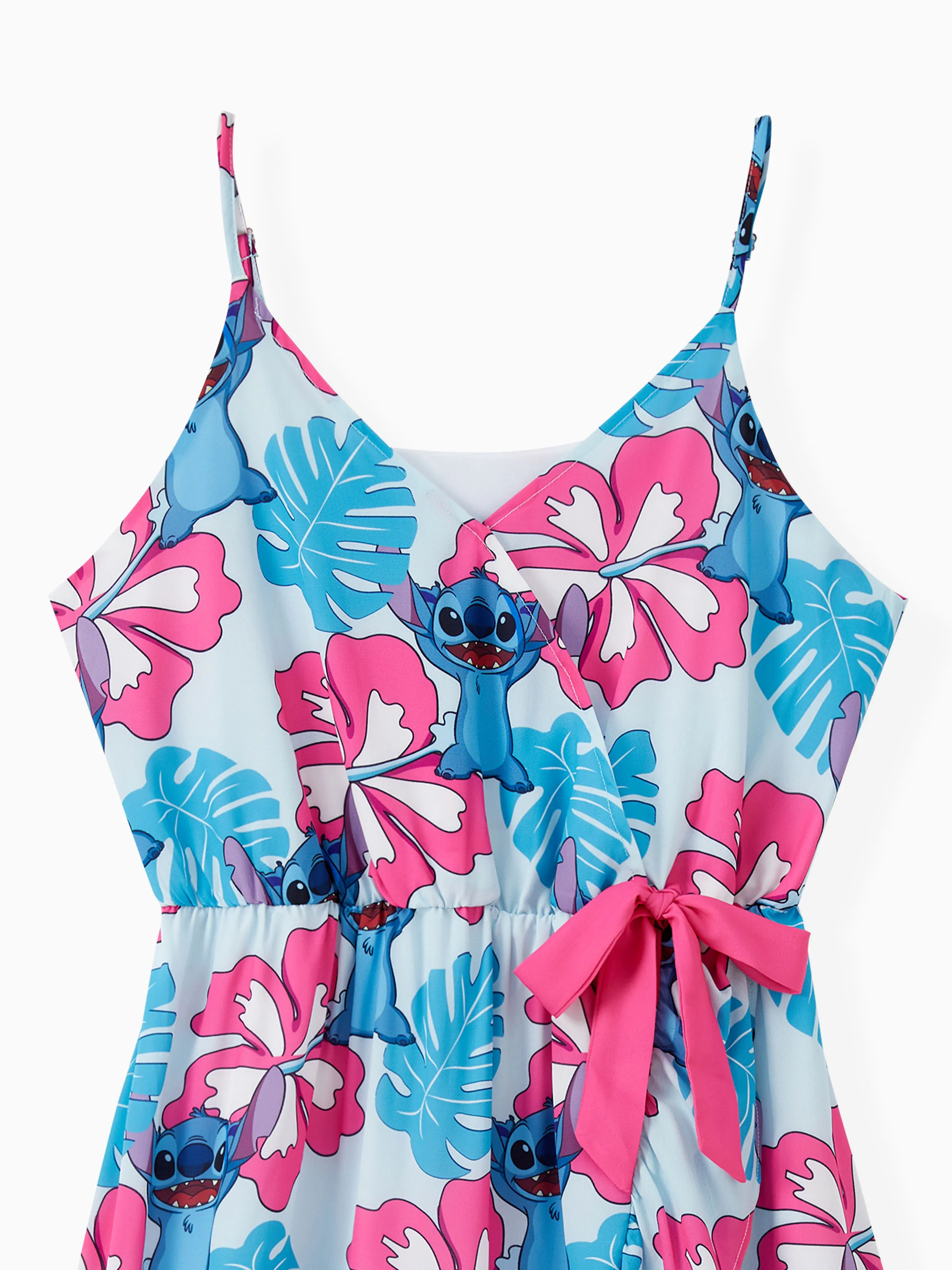 Disney Stitch Family Matching Naia™ Stitch and Hawaii Style Floral Print Sleeveless Dress/Onesie Shirt Multi-color - Image 4