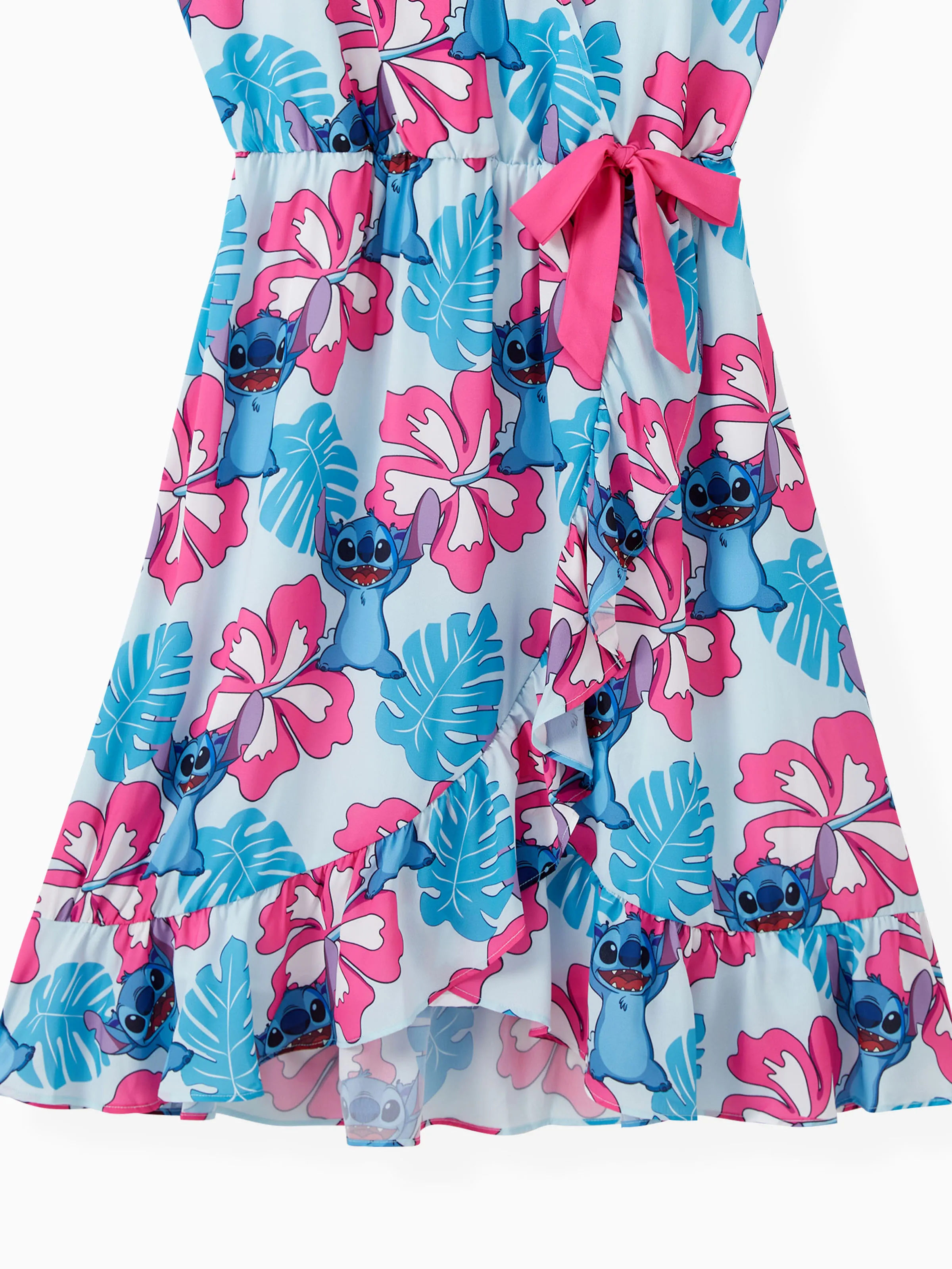 Disney Stitch Family Matching Naia™ Stitch and Hawaii Style Floral Print Sleeveless Dress/Onesie Shirt Multi-color - Image 6