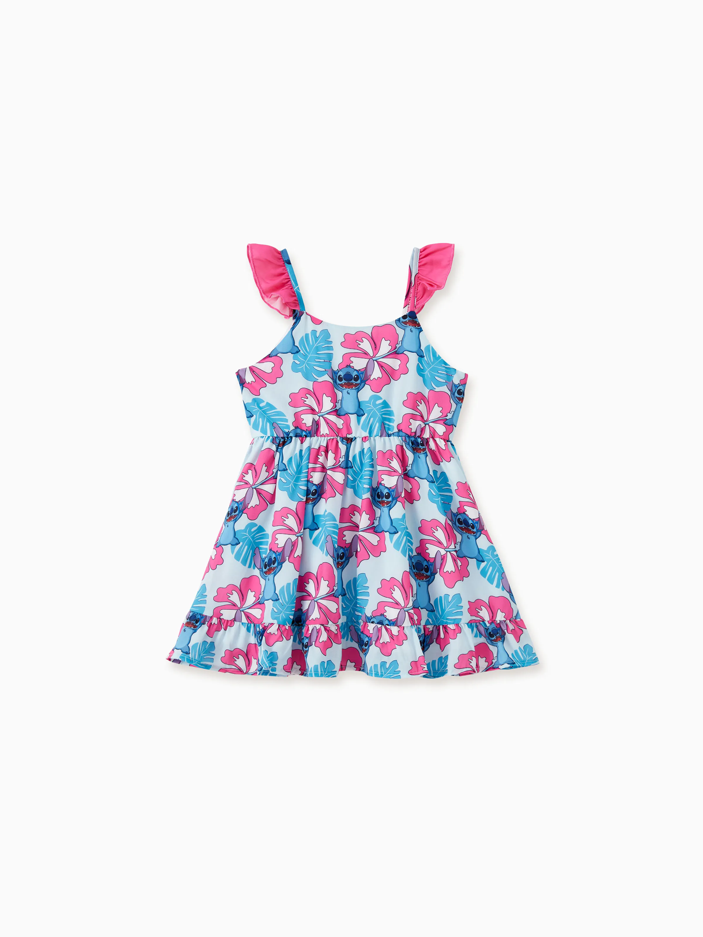 Disney Stitch Family Matching Naia™ Stitch and Hawaii Style Floral Print Sleeveless Dress/Onesie Shirt Multi-color - Image 7